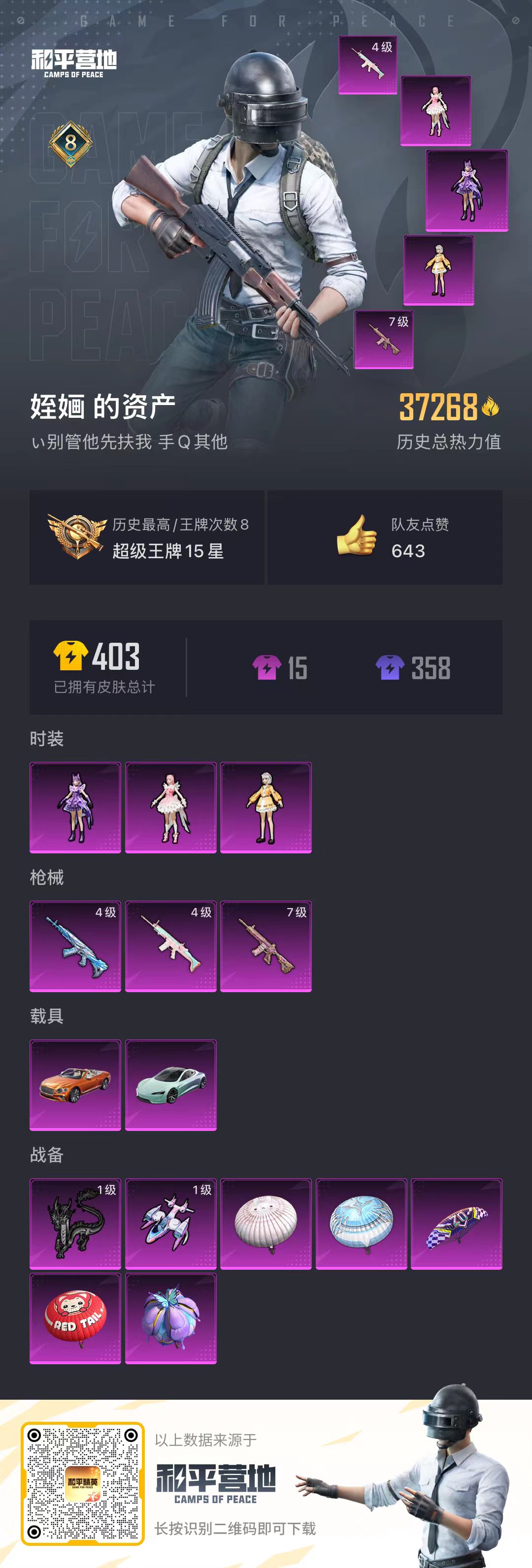 HPSJ3285780和平精英账号详情图3 HPSJ3285780和平精英账号详情图3