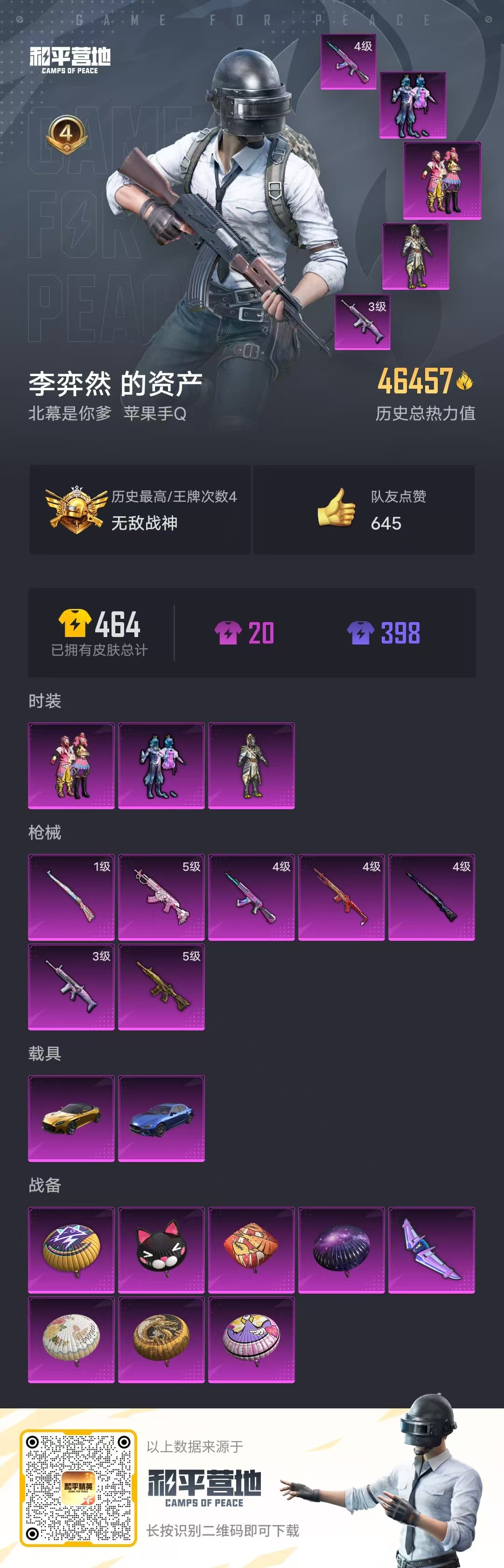 HPSJ3285740和平精英账号详情图4 HPSJ3285740和平精英账号详情图4