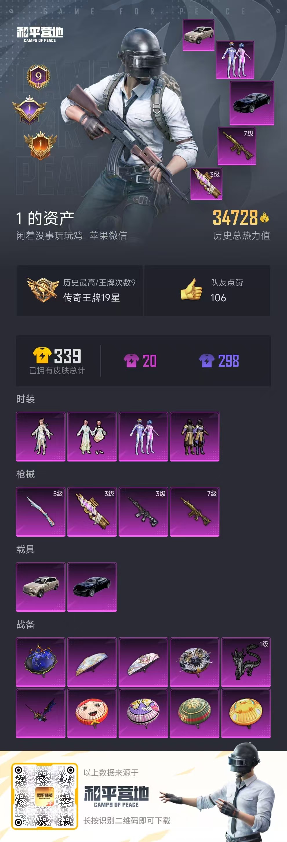 HPSJ3285918和平精英账号详情图4