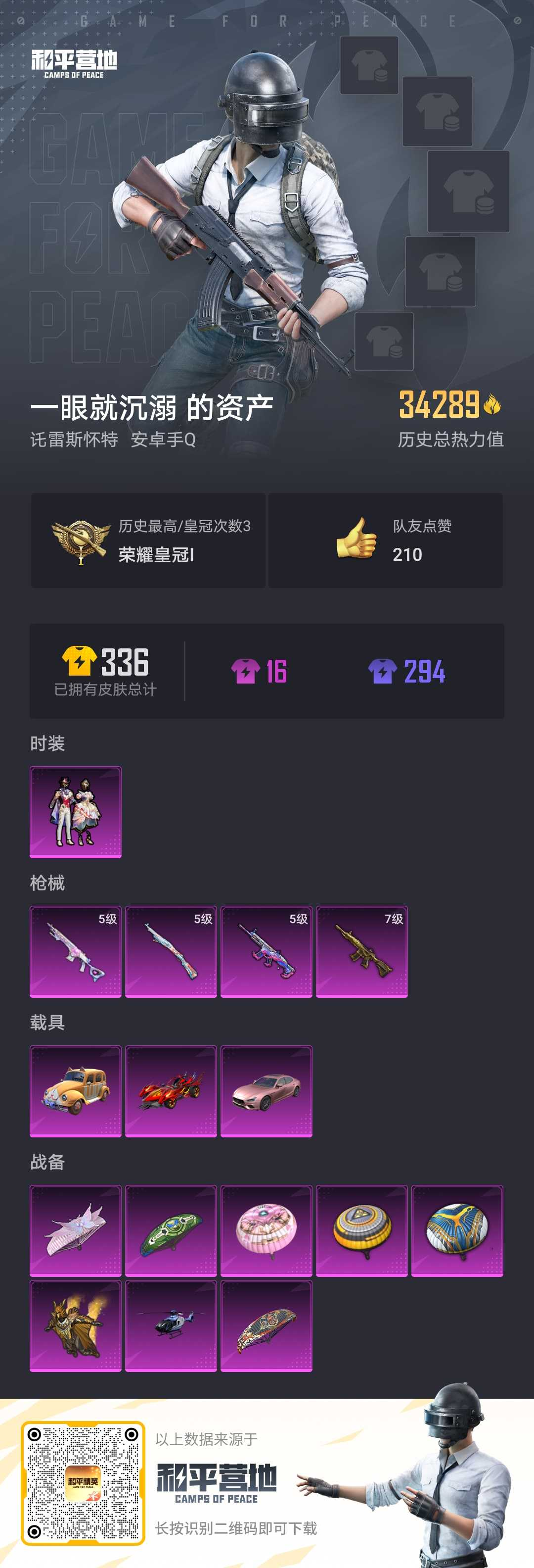 HPSJ3285744和平精英账号详情图4 HPSJ3285744和平精英账号详情图4