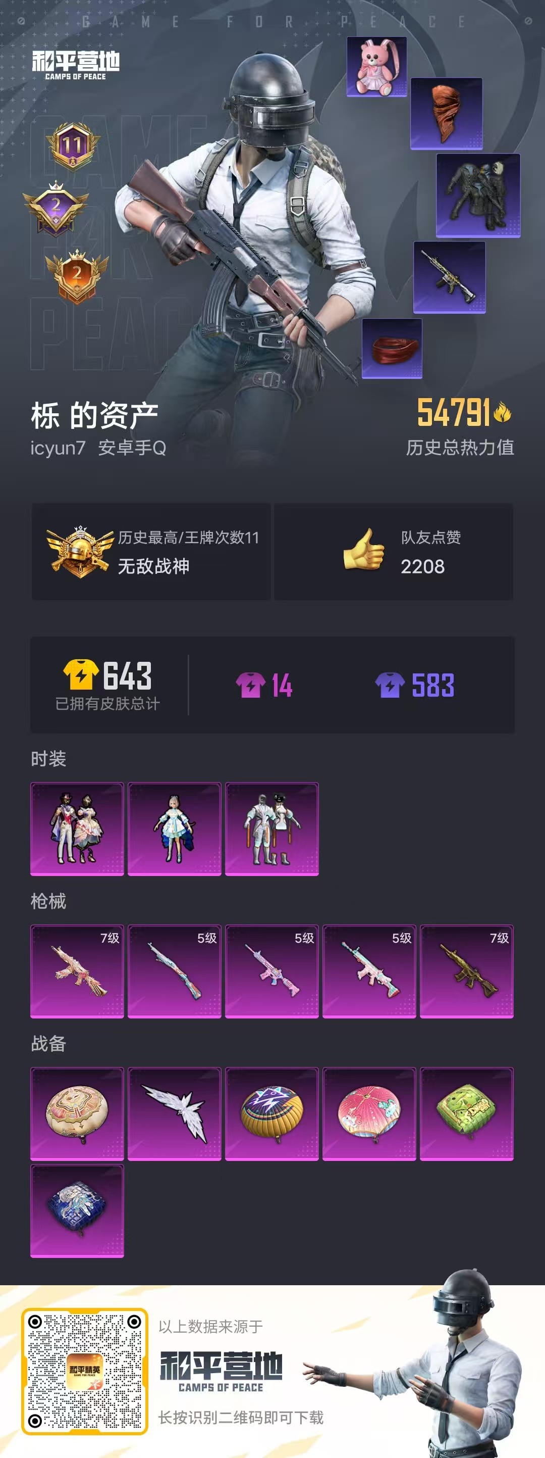 HPSJ3286219和平精英账号详情图4