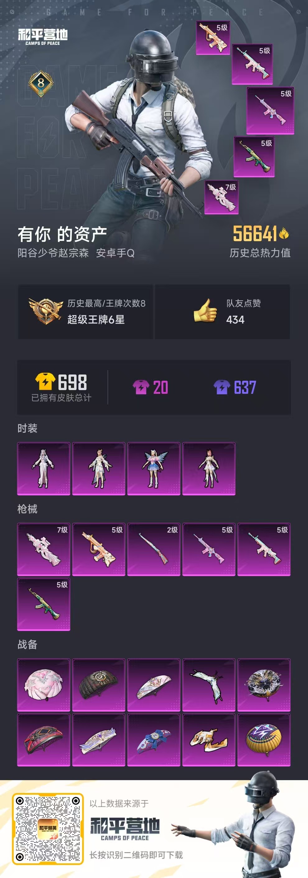 HPSJ3286231和平精英账号详情图2