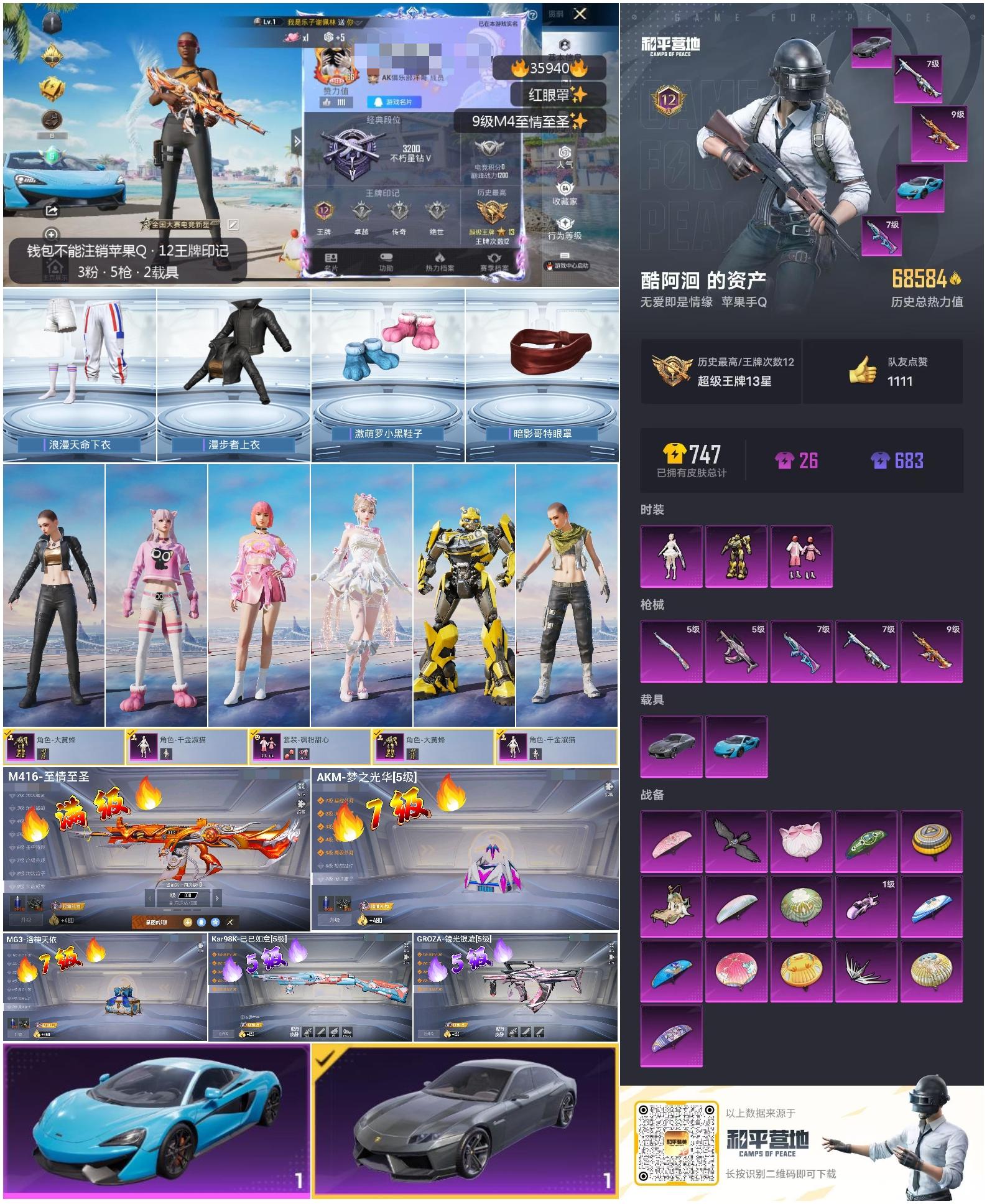 HPSJ3286105和平精英账号详情图3