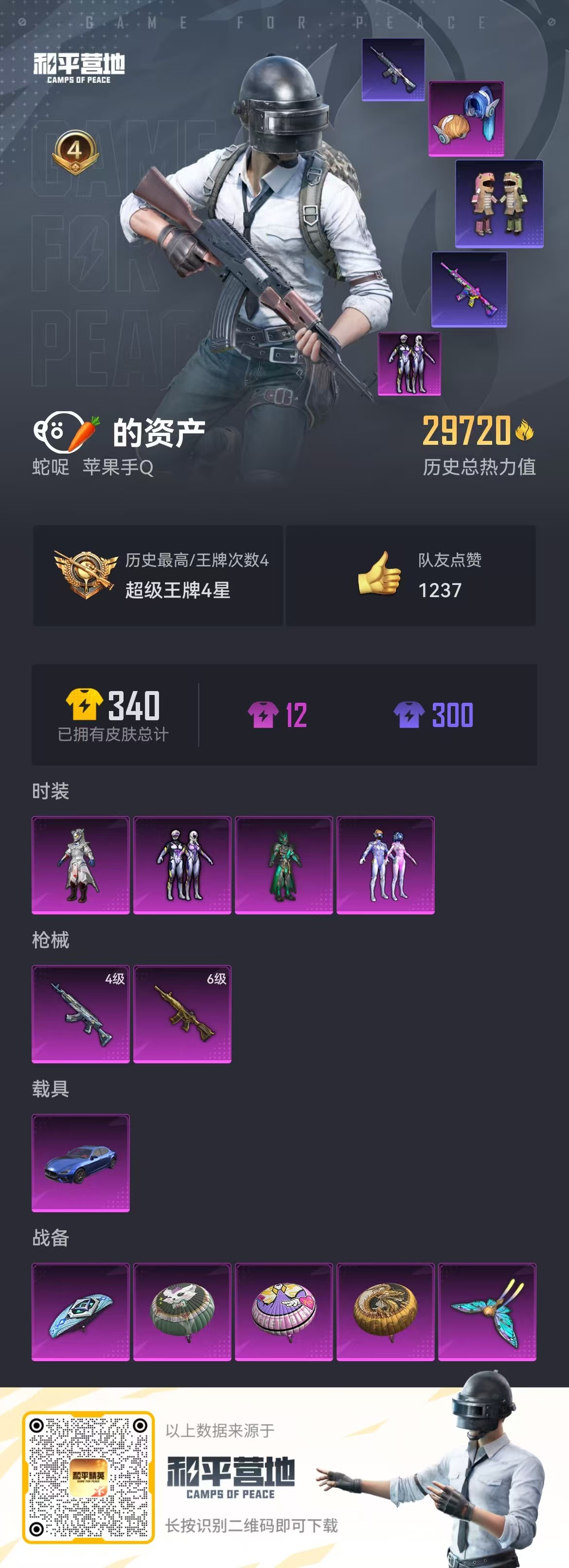 HPSJ3286164和平精英账号详情图3