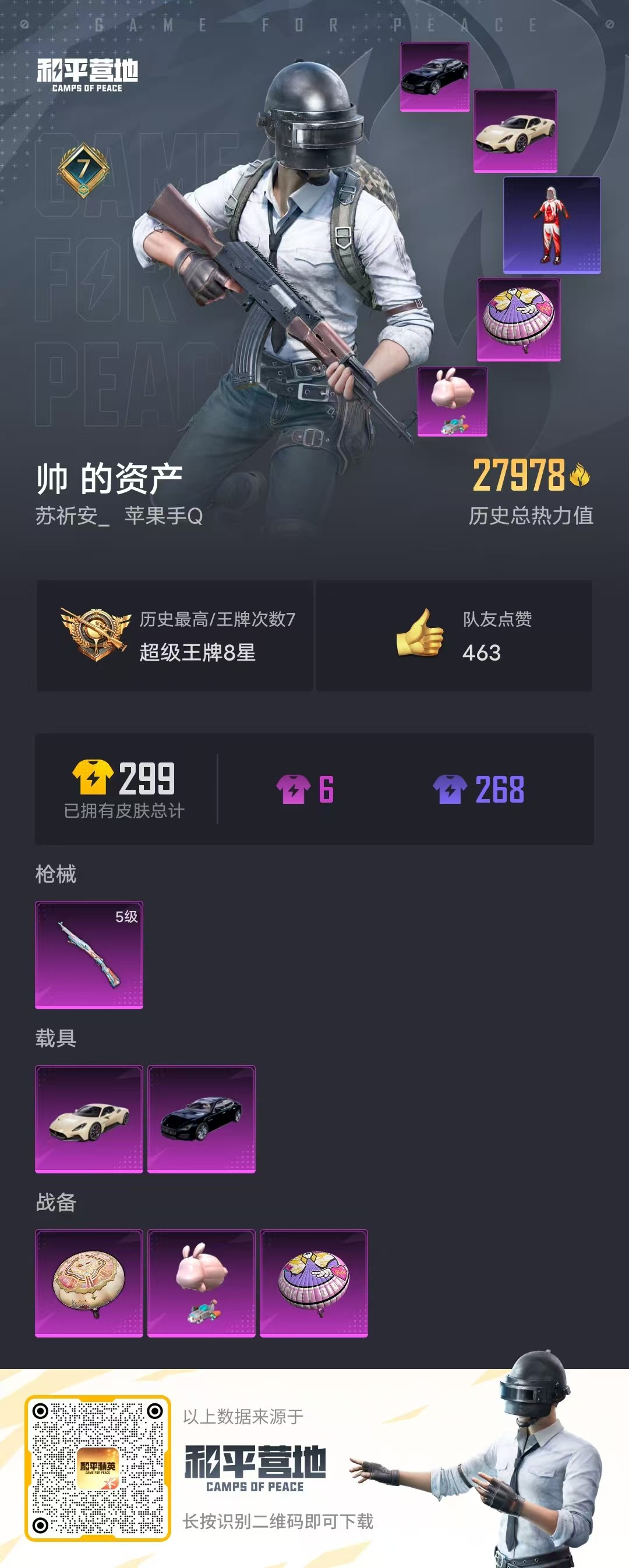 HPSJ3286266和平精英账号详情图4 HPSJ3286266和平精英账号详情图4