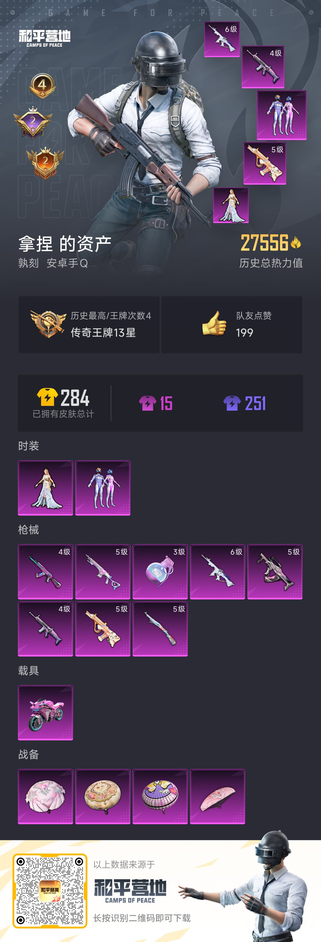 HPSJ3287226和平精英账号详情图3