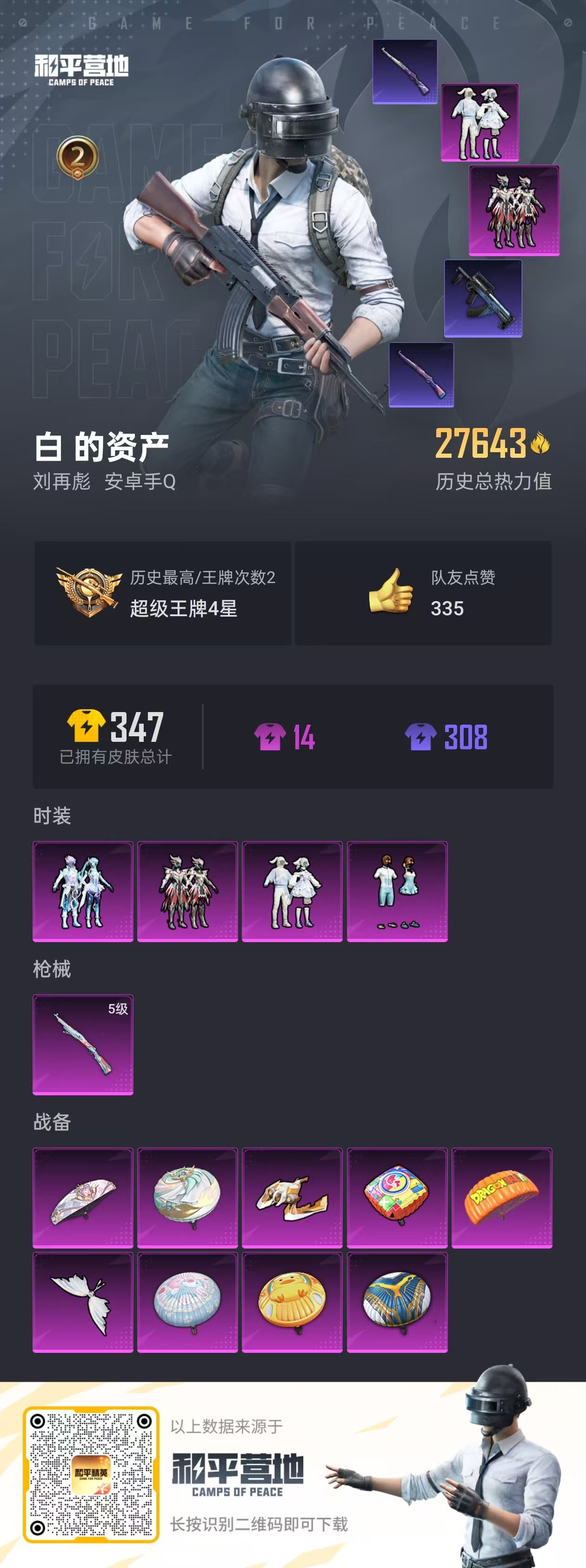 HPSJ3287210和平精英账号详情图3