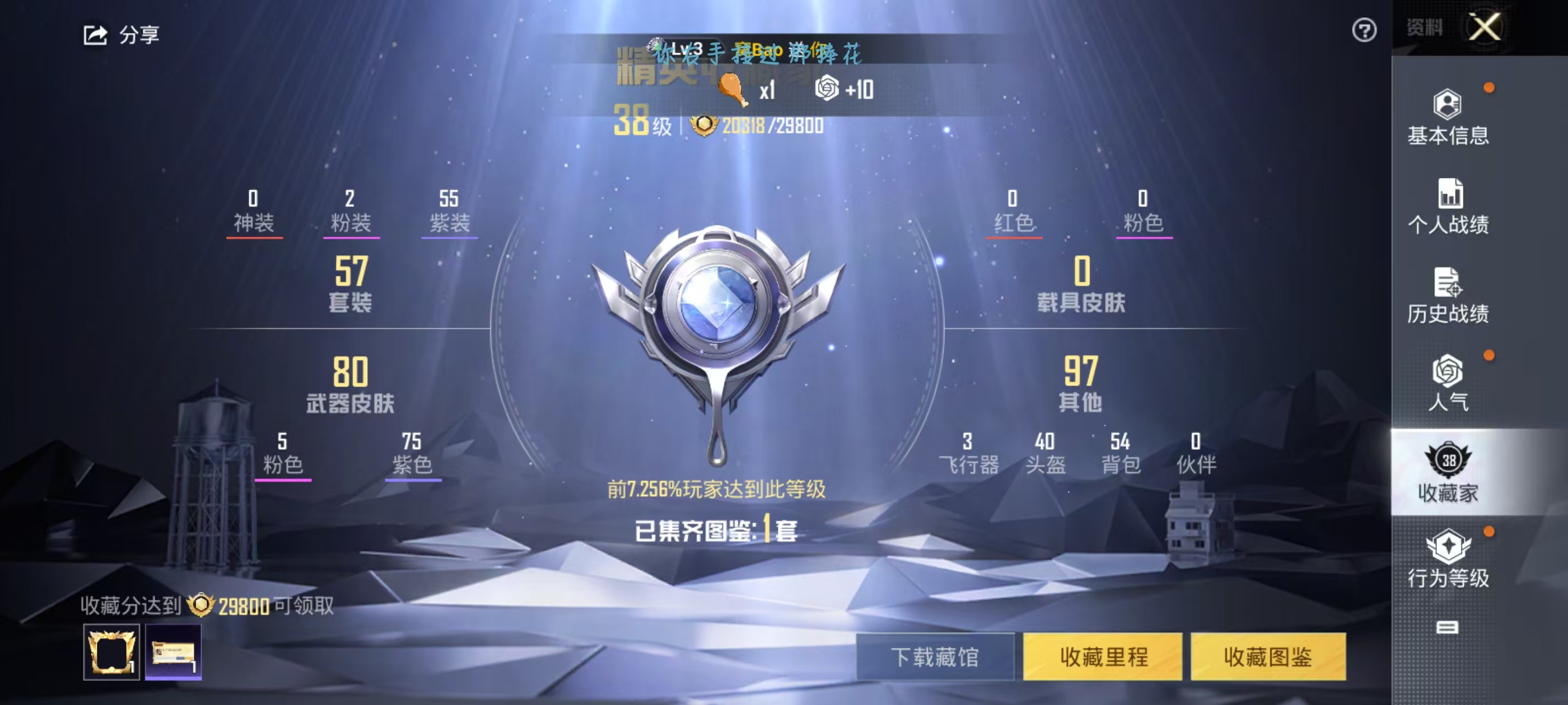 HPSJ3288363和平精英账号详情图3