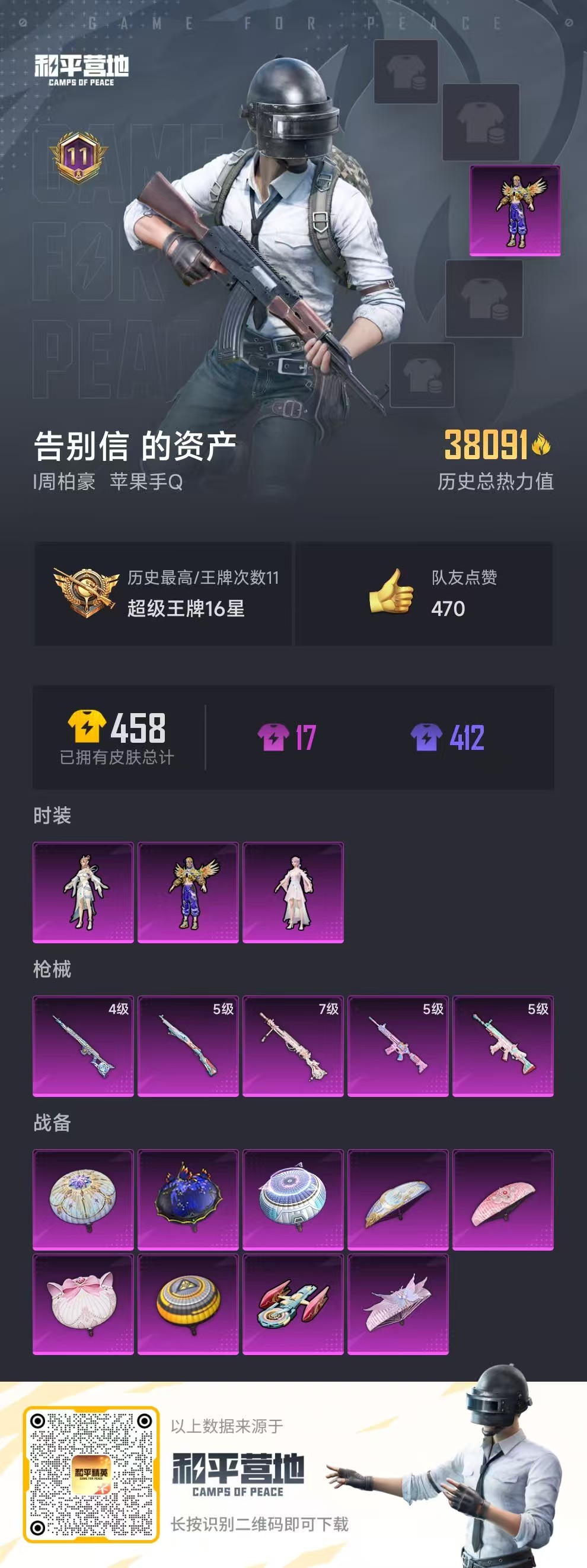 HPSJ3288474和平精英账号详情图2