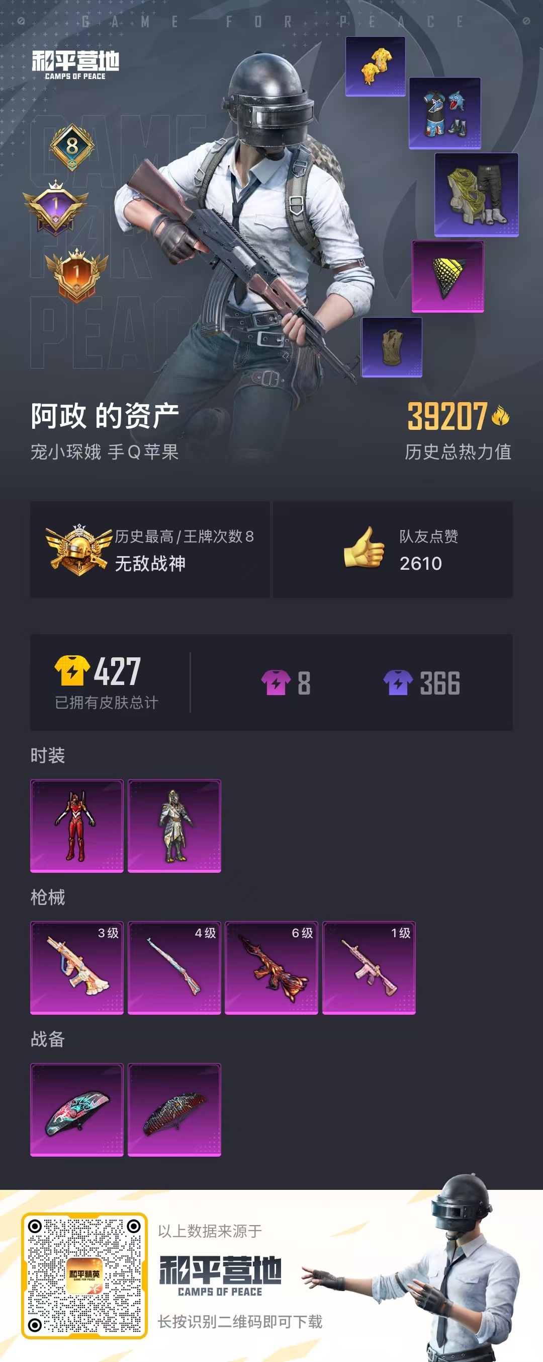 HPSJ3288360和平精英账号详情图3