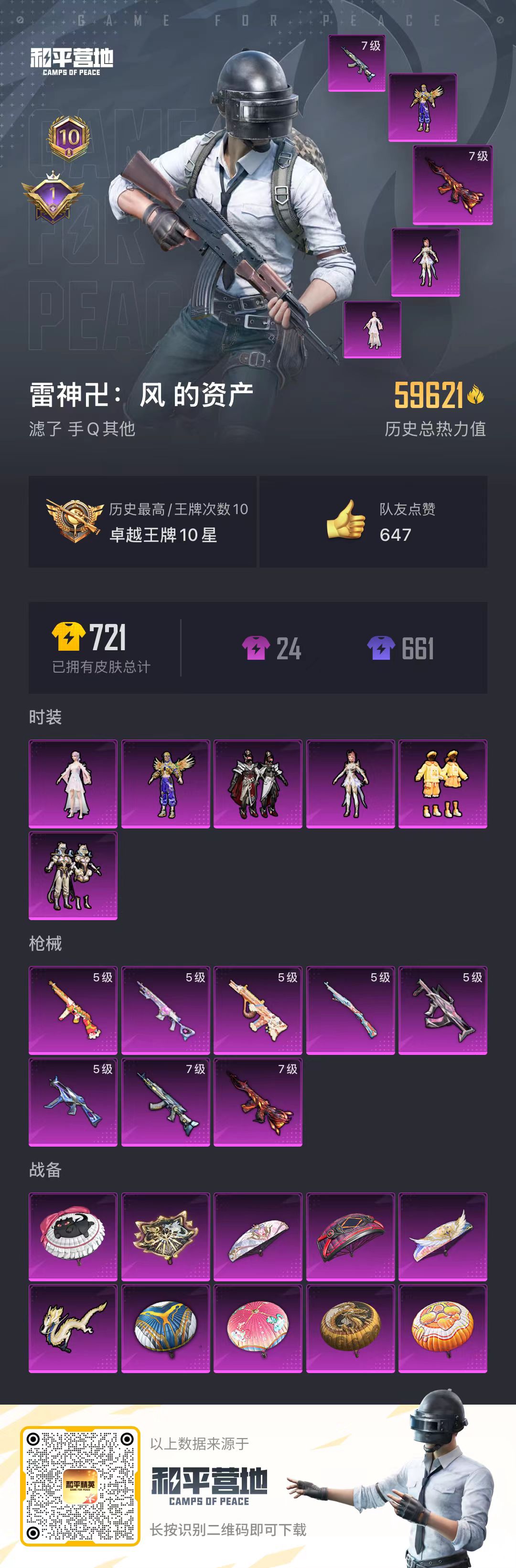 HPSJ3288424和平精英账号详情图3