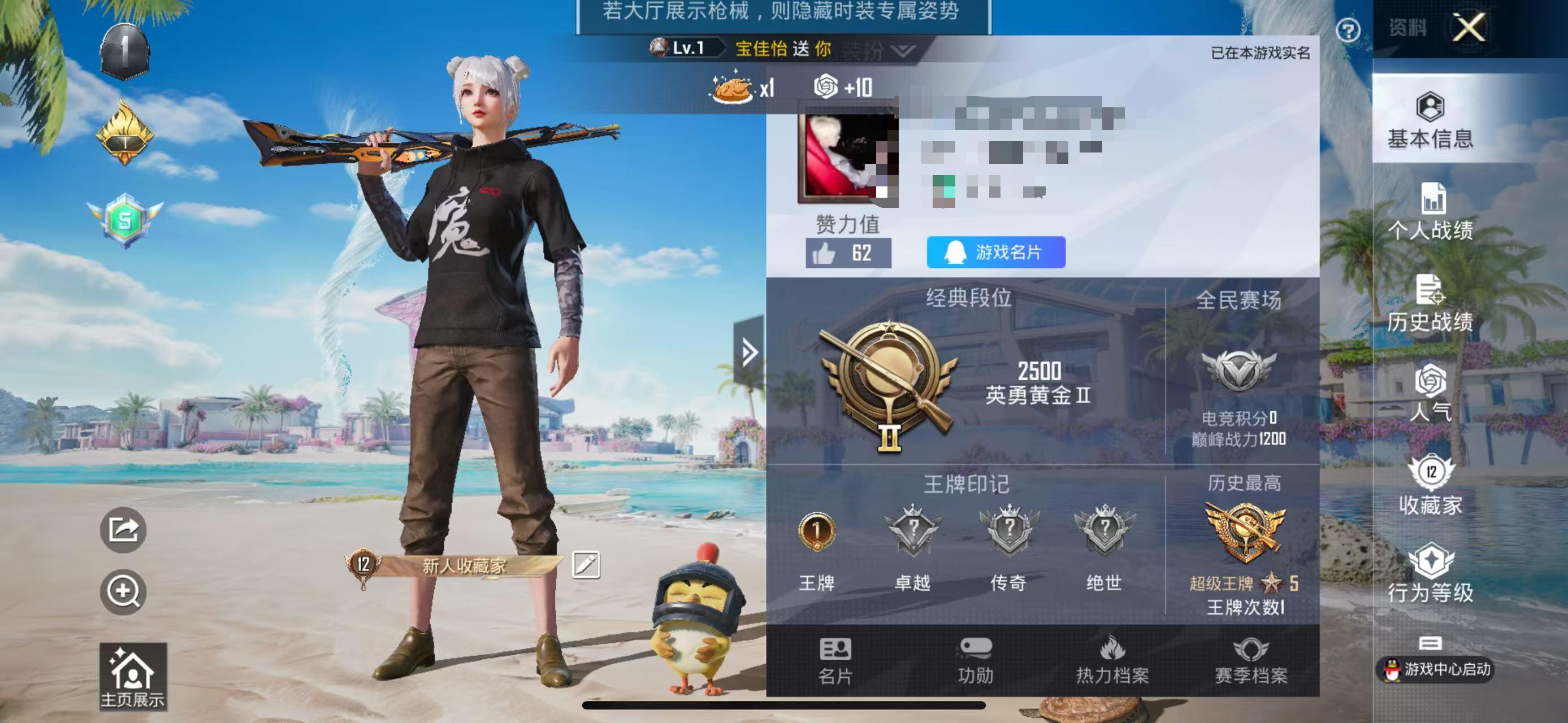 HPSJ3288753和平精英账号详情图4
