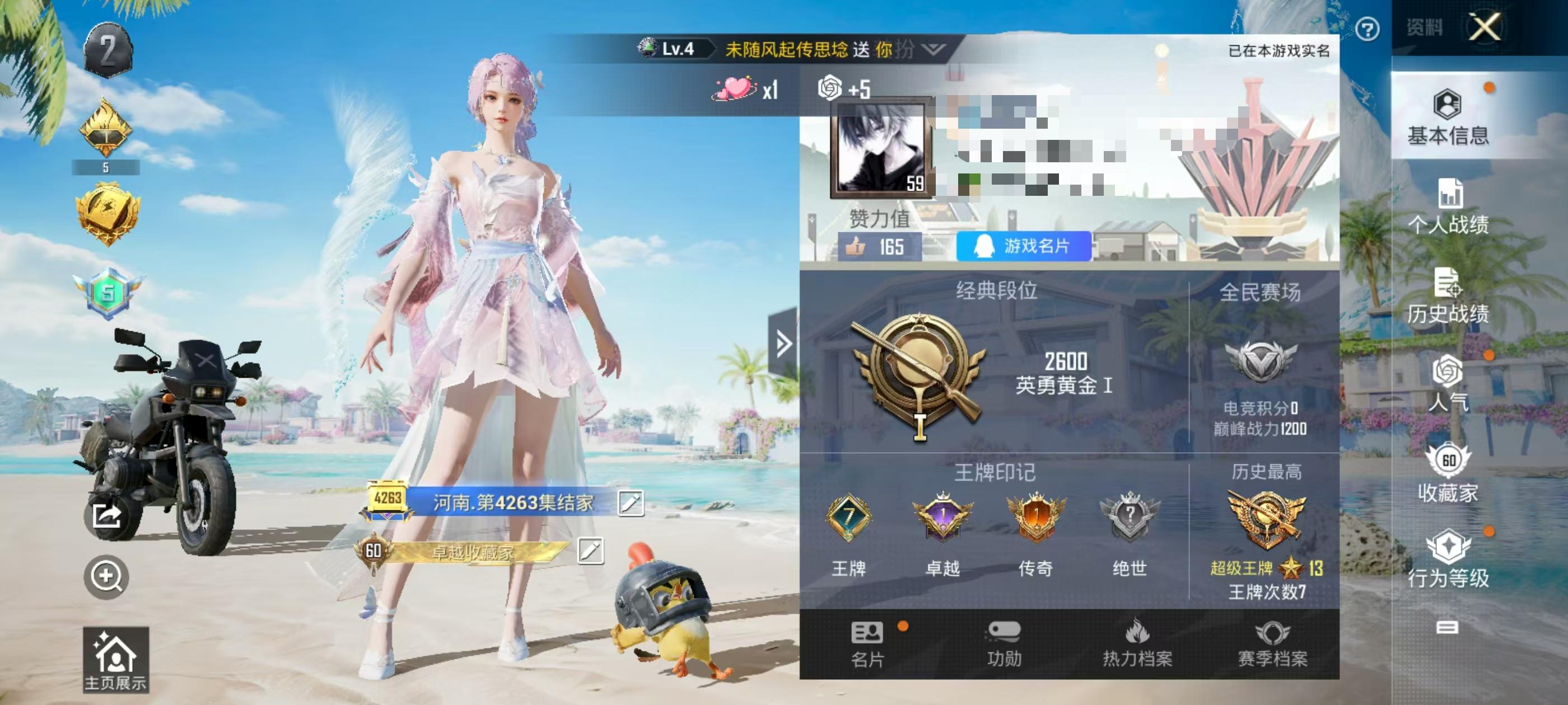HPSJ3288982和平精英账号详情图2