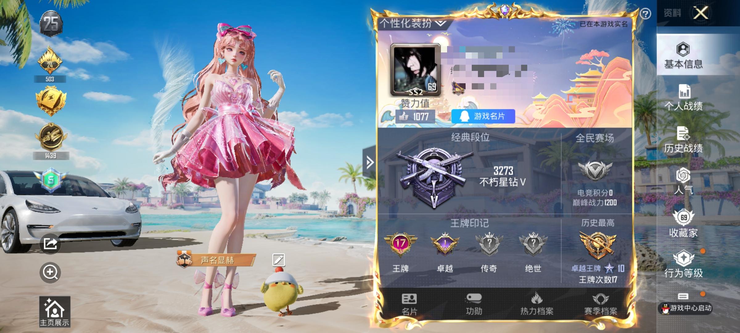 HPSJ3288888和平精英账号详情图2