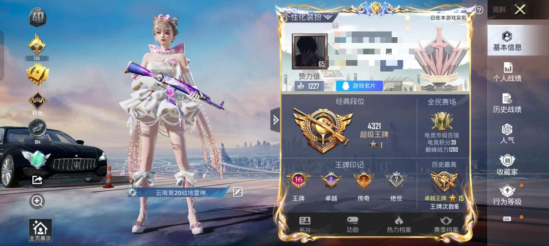 HPSJ3288907和平精英账号详情图2