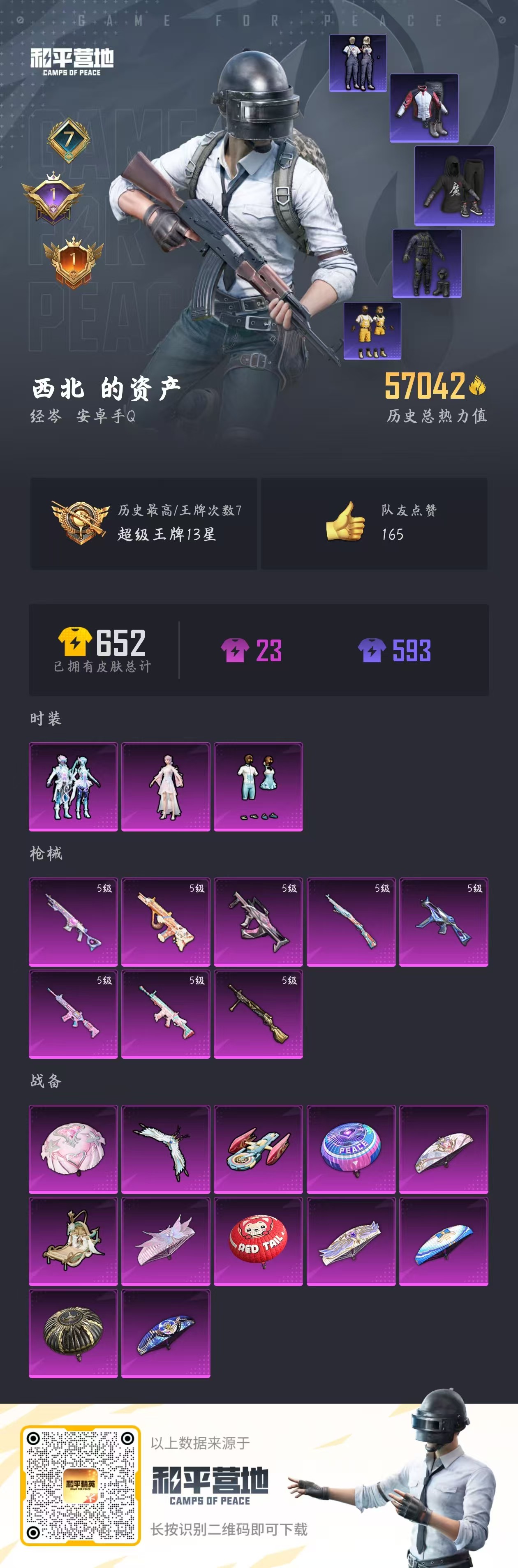 HPSJ3288982和平精英账号详情图3