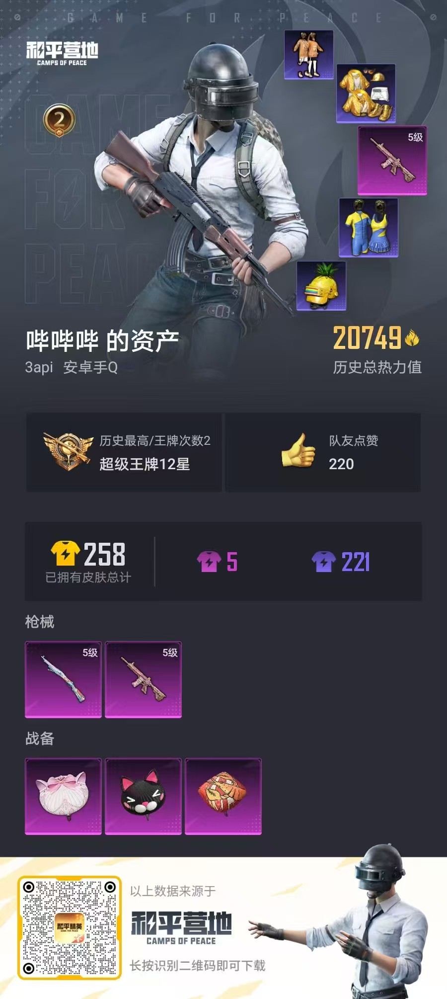 HPSJ3288860和平精英账号详情图3 HPSJ3288860和平精英账号详情图3