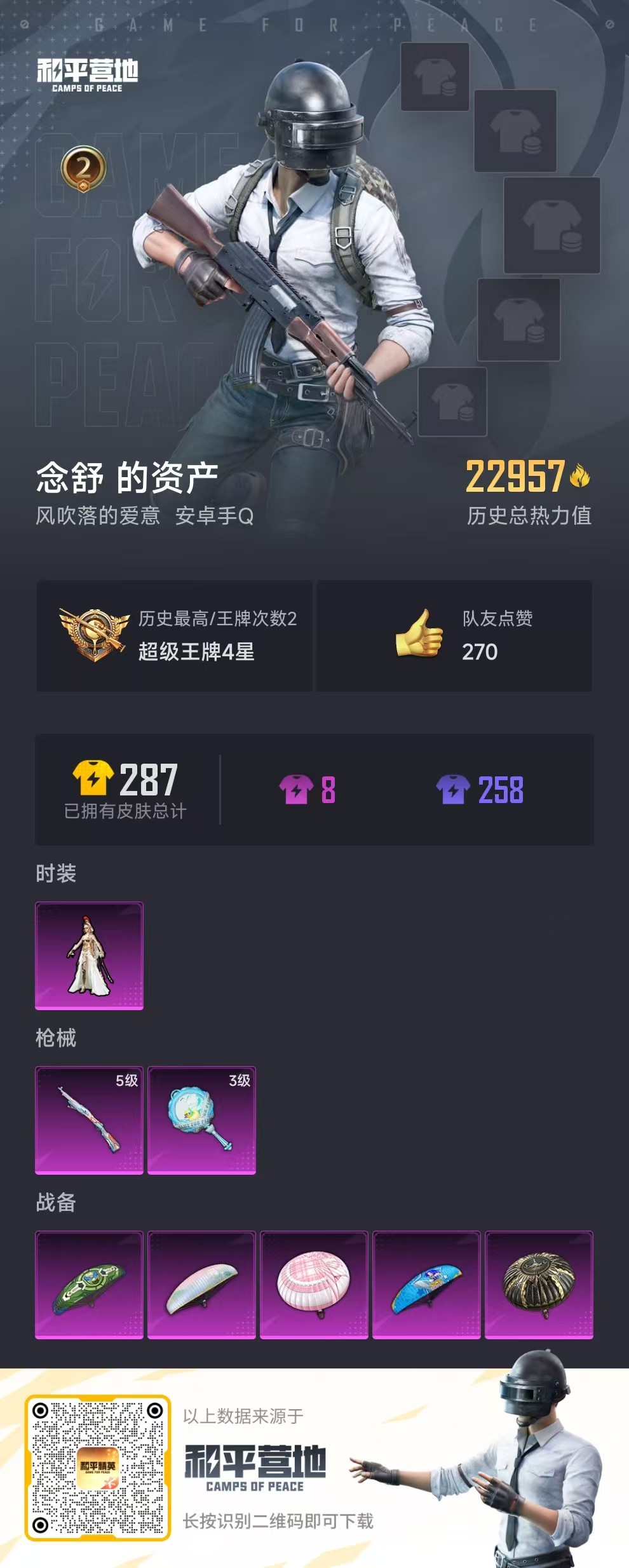 HPSJ3289992和平精英账号详情图3 HPSJ3289992和平精英账号详情图3