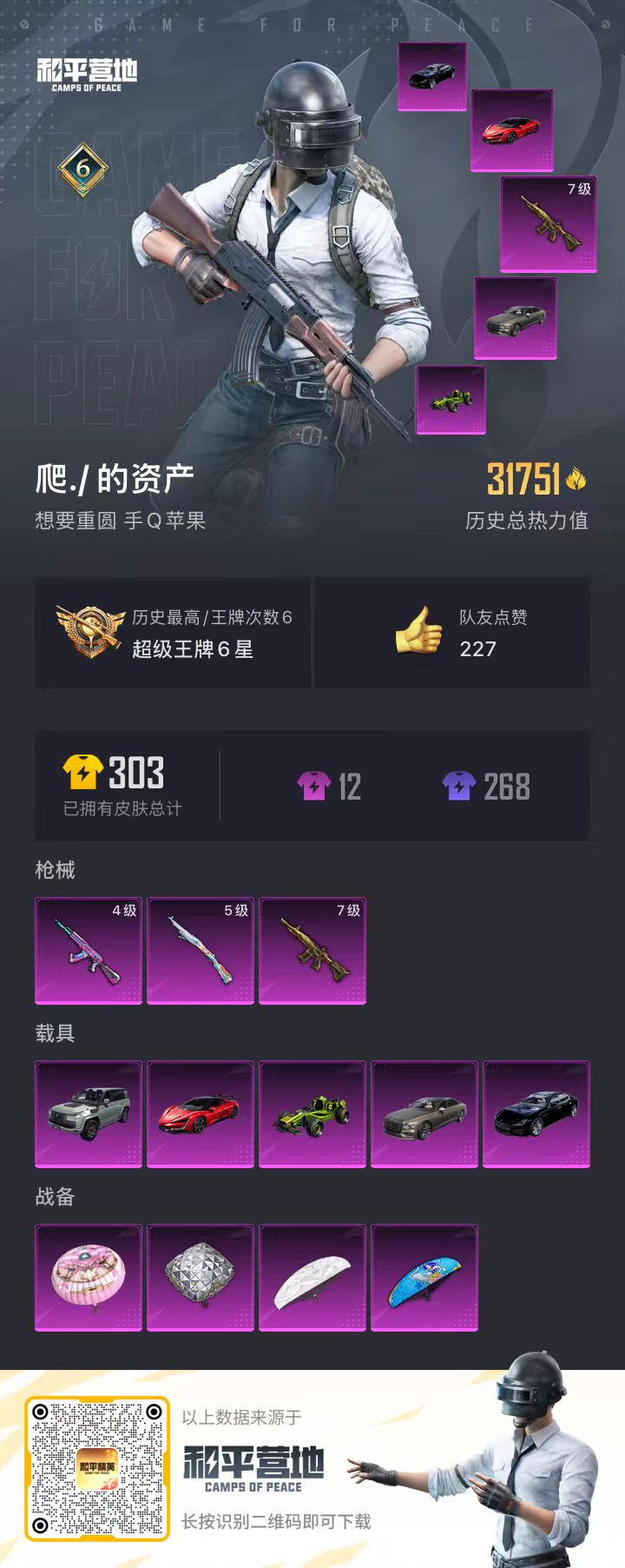 HPSJ3290068和平精英账号详情图4 HPSJ3290068和平精英账号详情图4