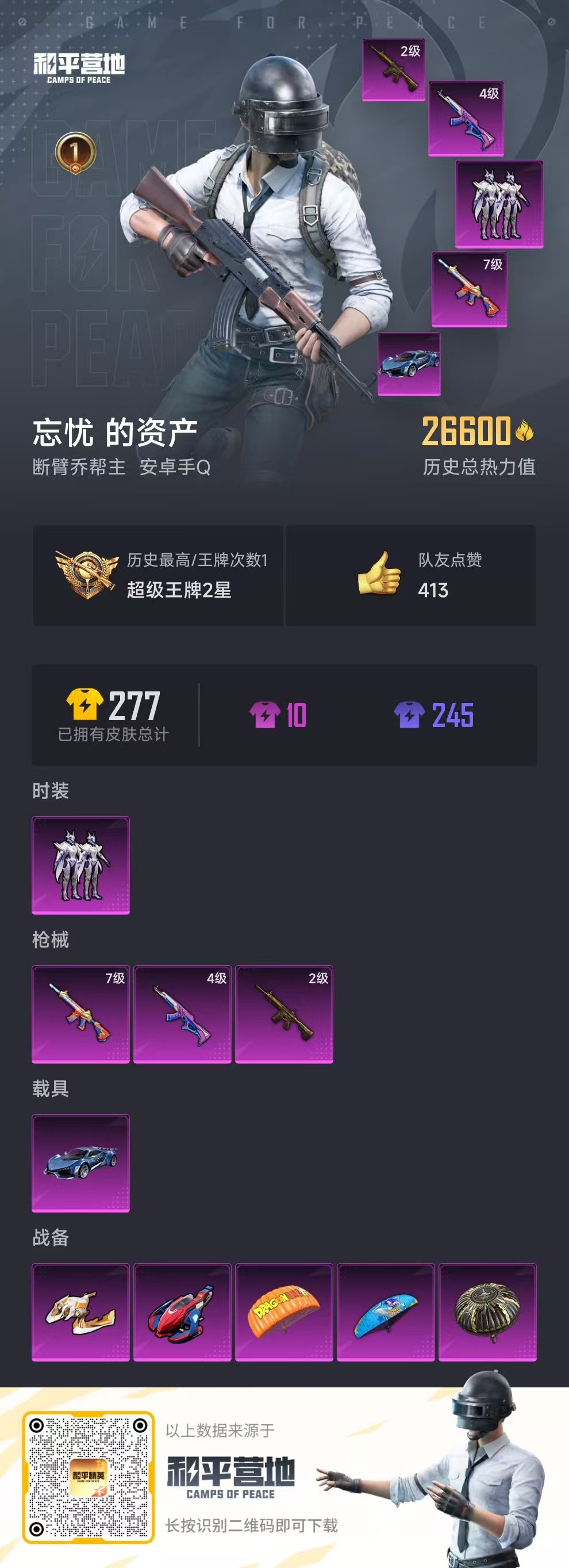 HPSJ3292836和平精英账号详情图3 HPSJ3292836和平精英账号详情图3