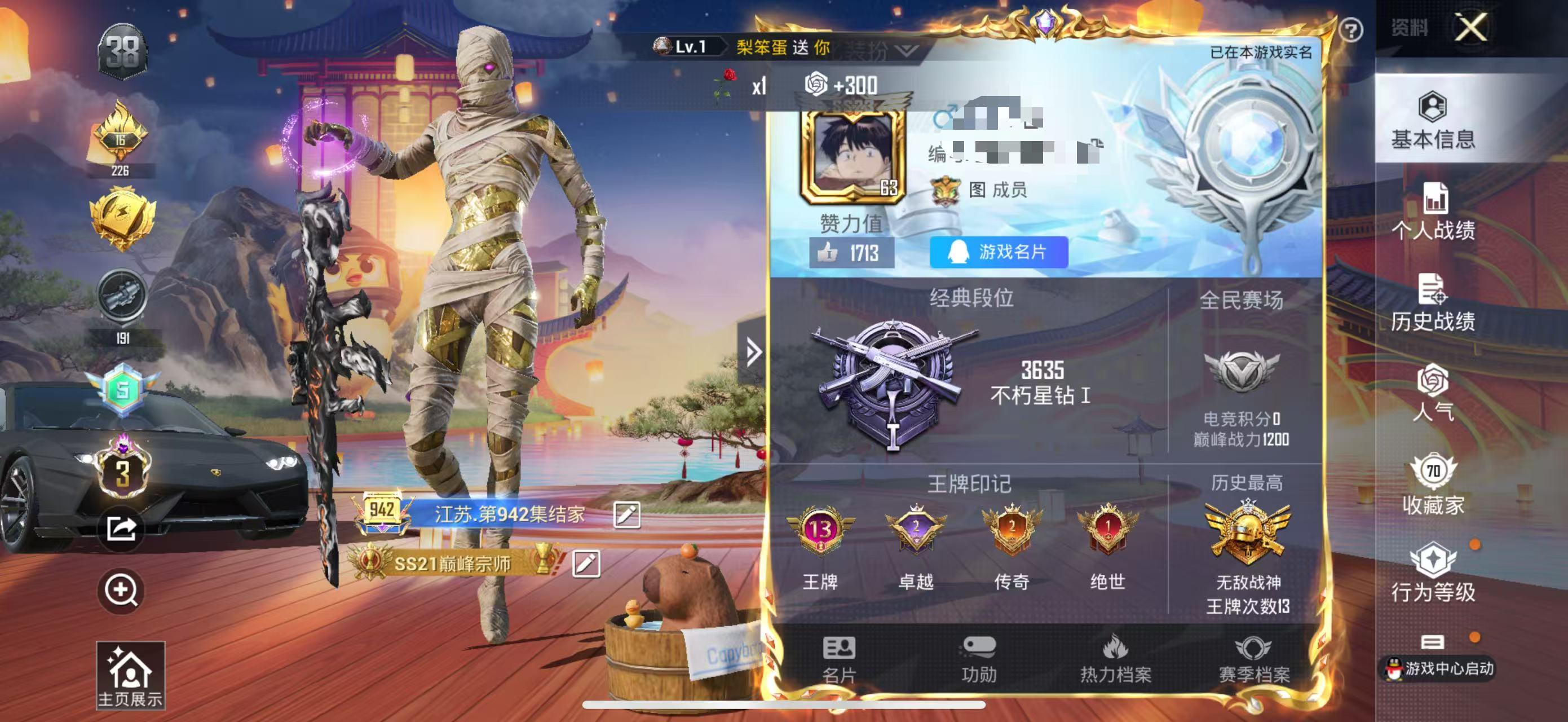 HPSJ3294431和平精英账号详情图2