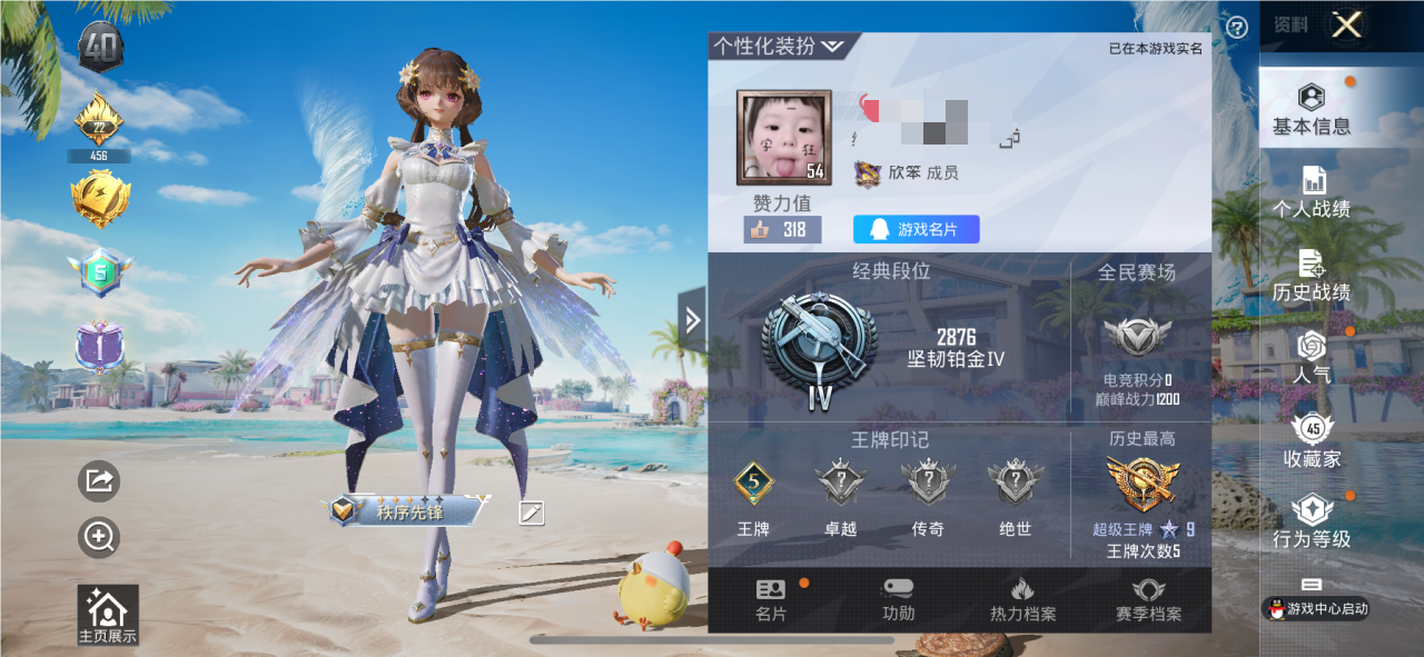 HPSJ3294318和平精英账号详情图2