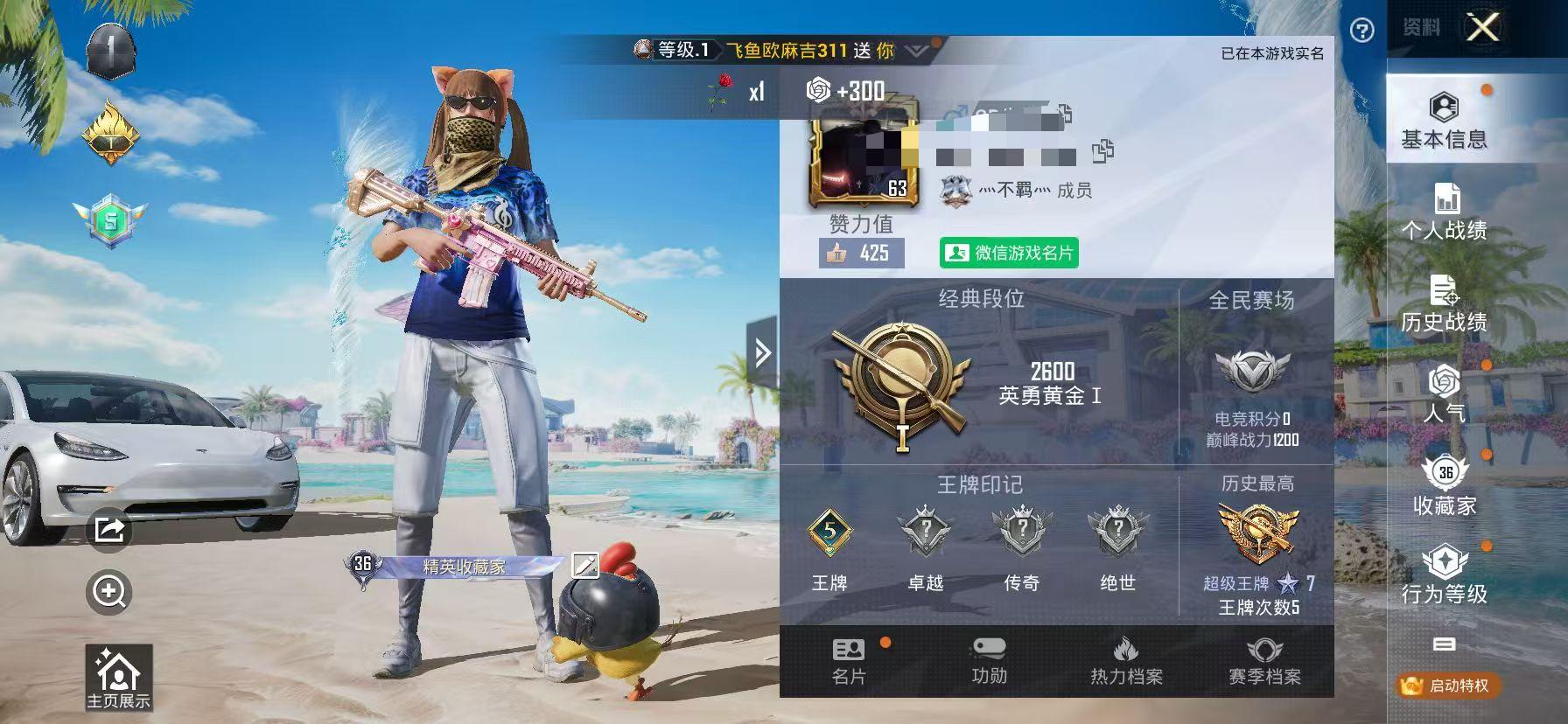 HPSJ3295504和平精英账号详情图4