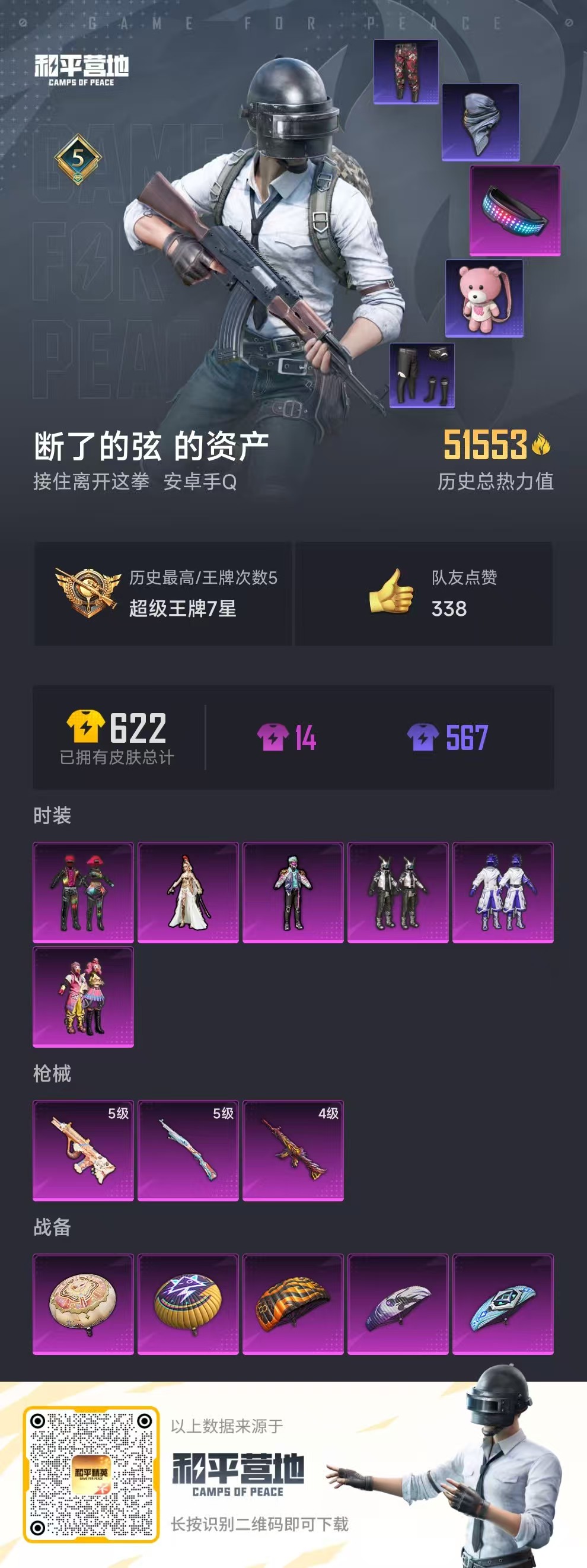 HPSJ3295574和平精英账号详情图3