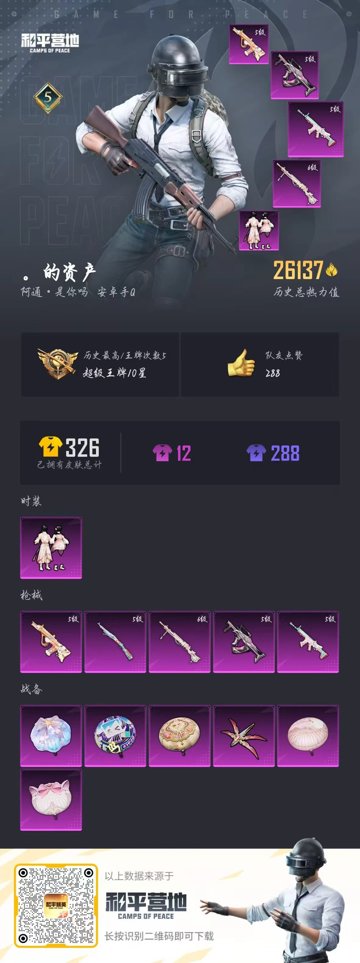 HPSJ3295408和平精英账号详情图3
