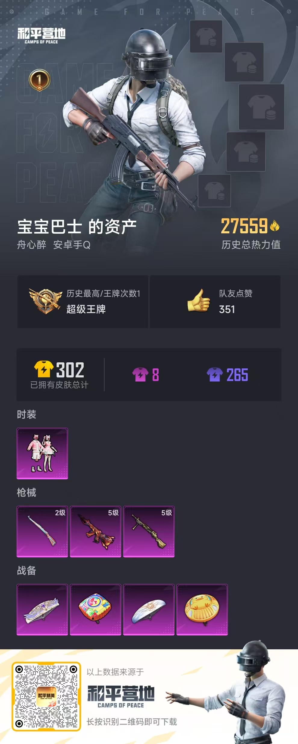 HPSJ3295343和平精英账号详情图3 HPSJ3295343和平精英账号详情图3