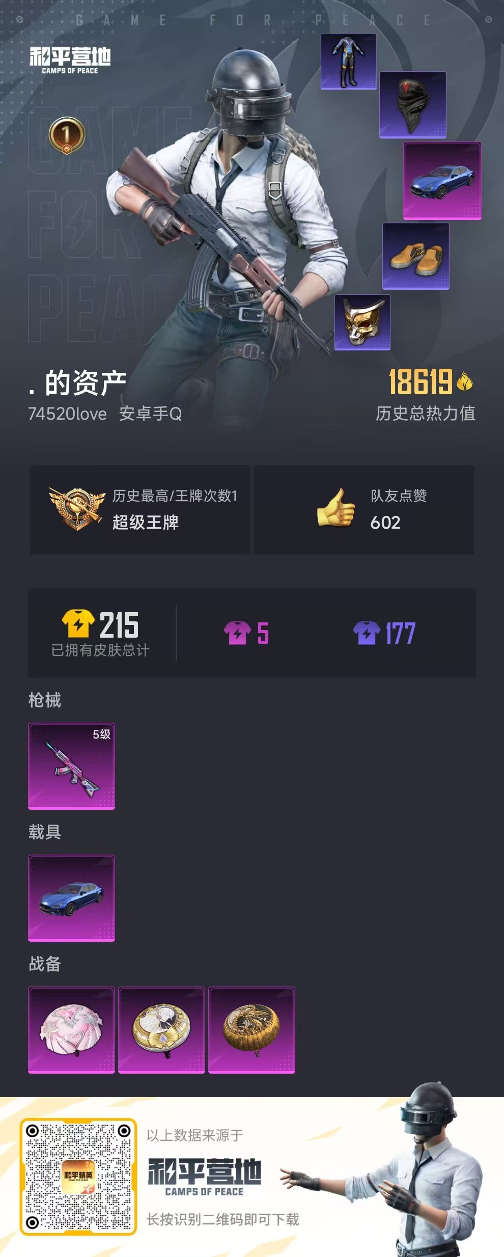 HPSJ3296872和平精英账号详情图3 HPSJ3296872和平精英账号详情图3