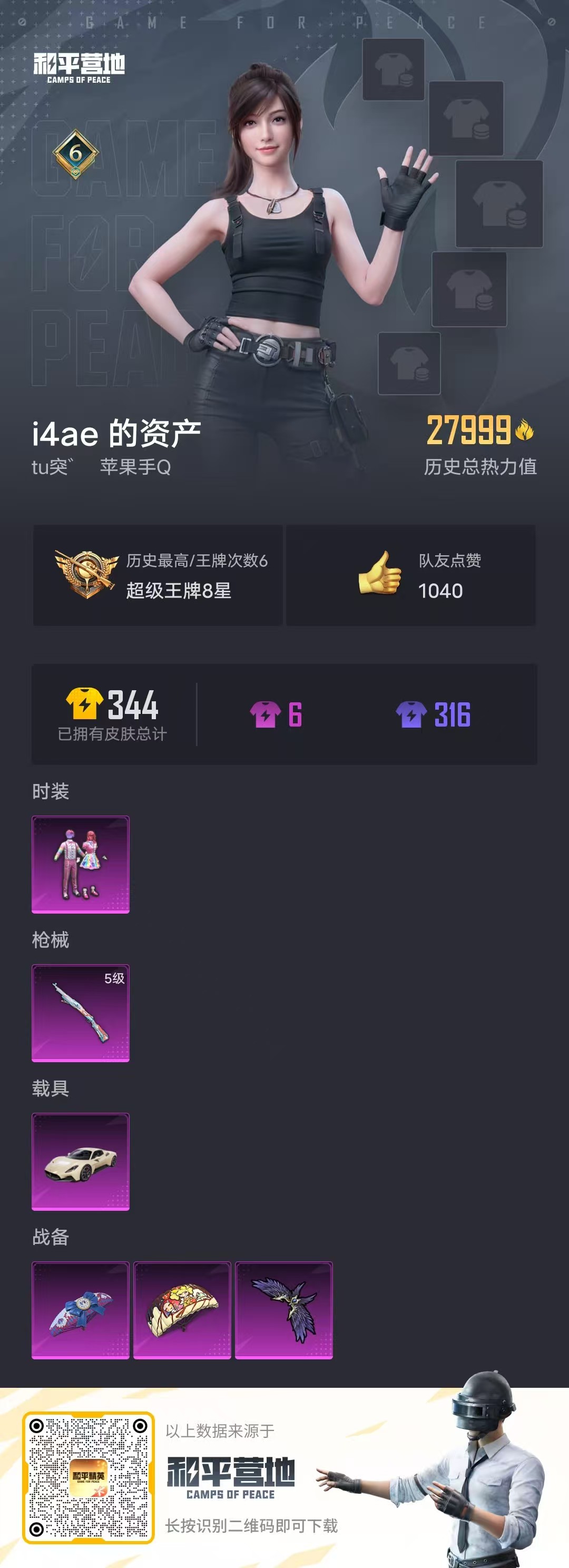 HPSJ3296885和平精英账号详情图3 HPSJ3296885和平精英账号详情图3