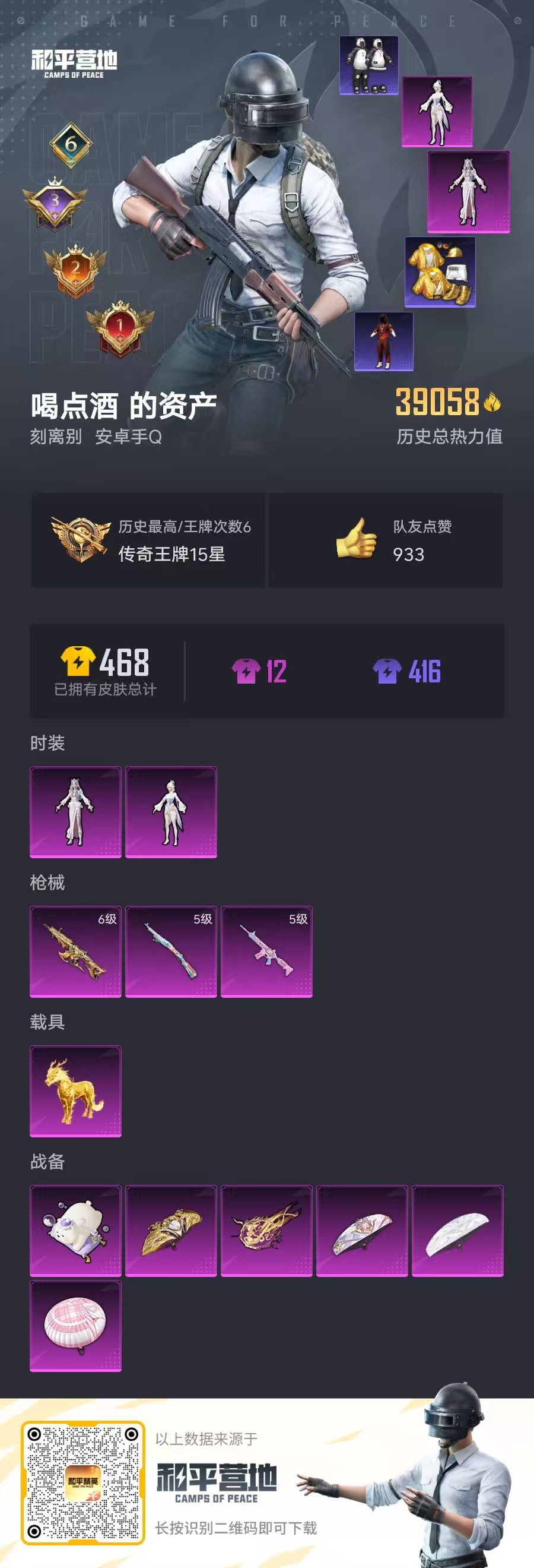 HPSJ3296821和平精英账号详情图3
