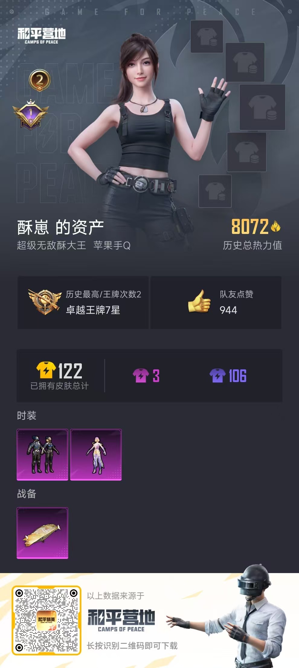 HPSJ3296752和平精英账号详情图4 HPSJ3296752和平精英账号详情图4