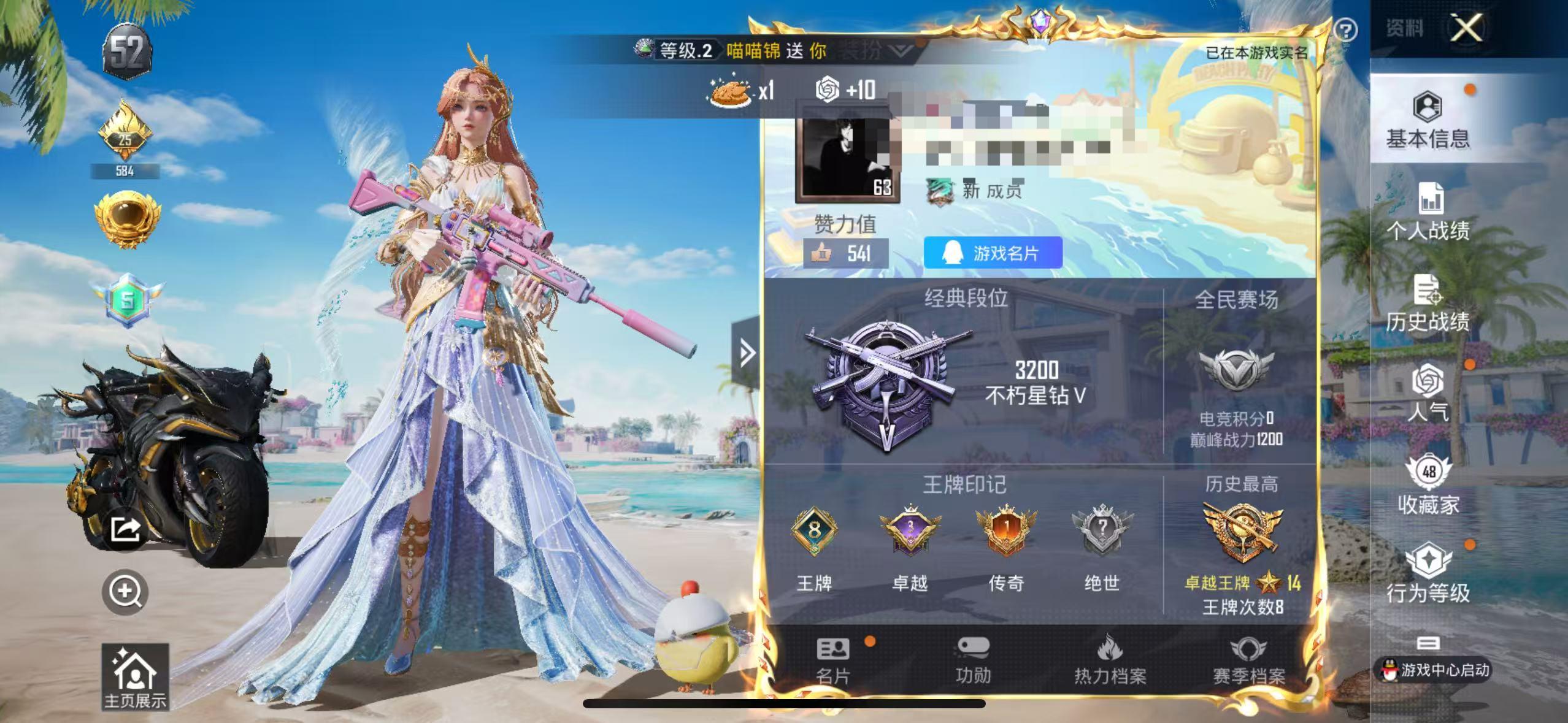 HPSJ3306692和平精英账号详情图2
