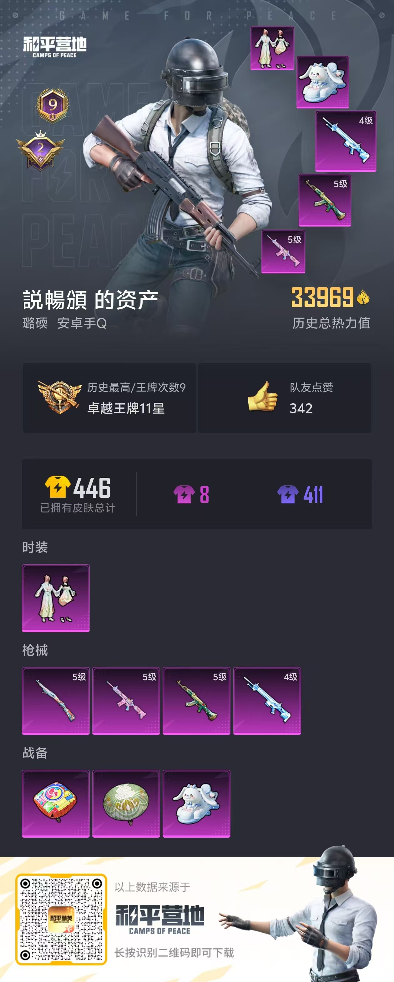 HPSJ3306684和平精英账号详情图3