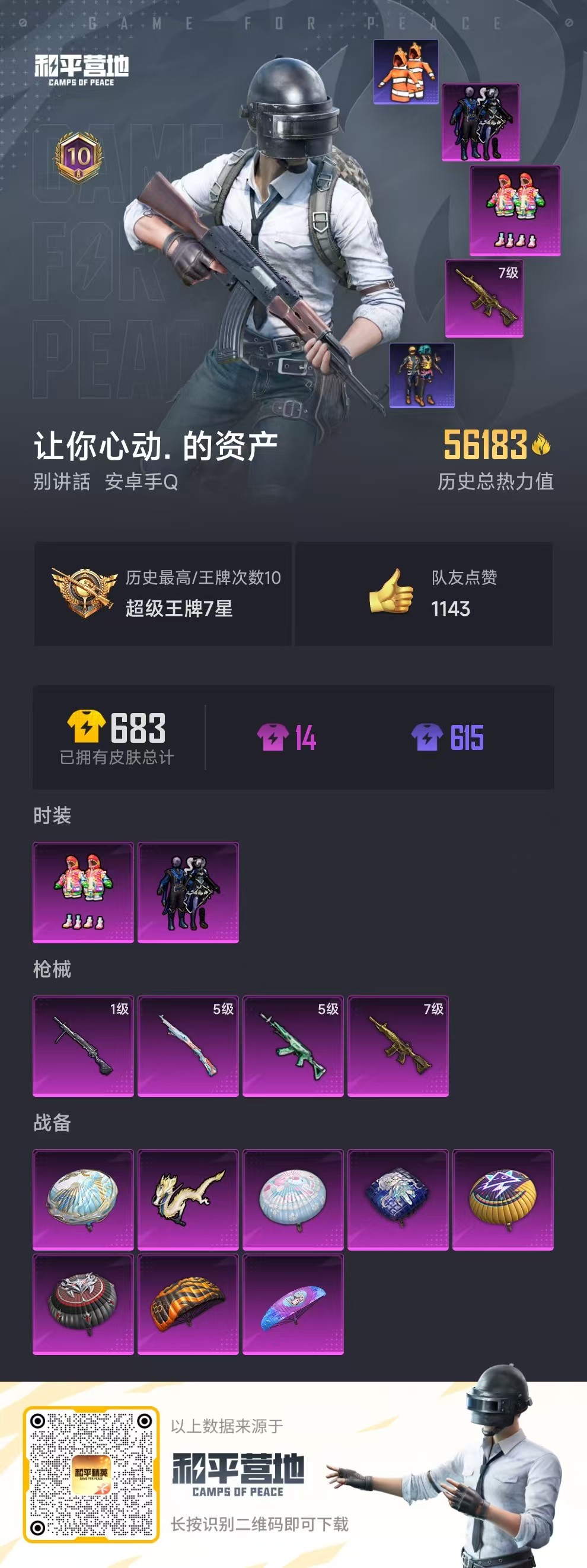 HPSJ3309369和平精英账号详情图3
