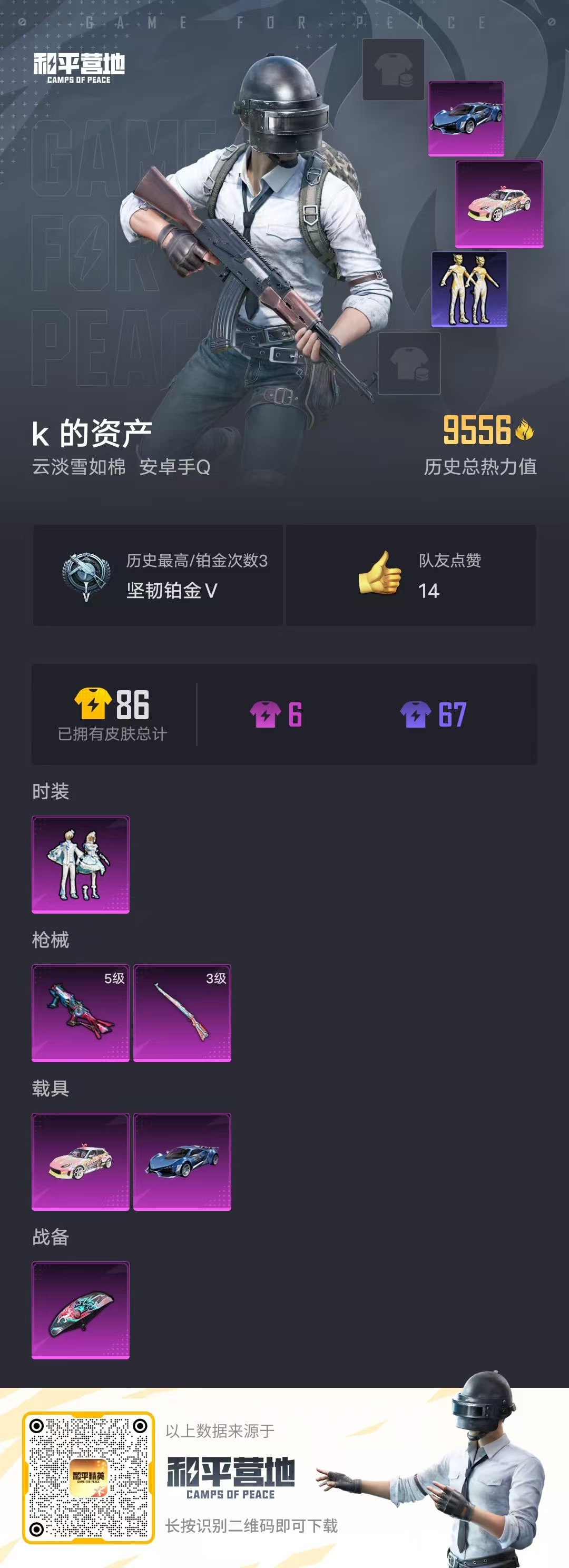 HPSJ3307627和平精英账号详情图4
