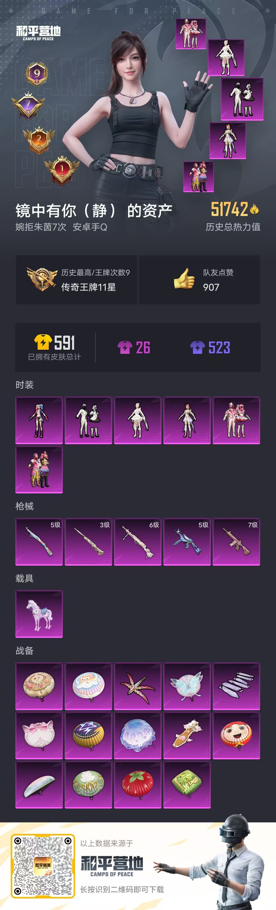HPSJ3307946和平精英账号详情图3