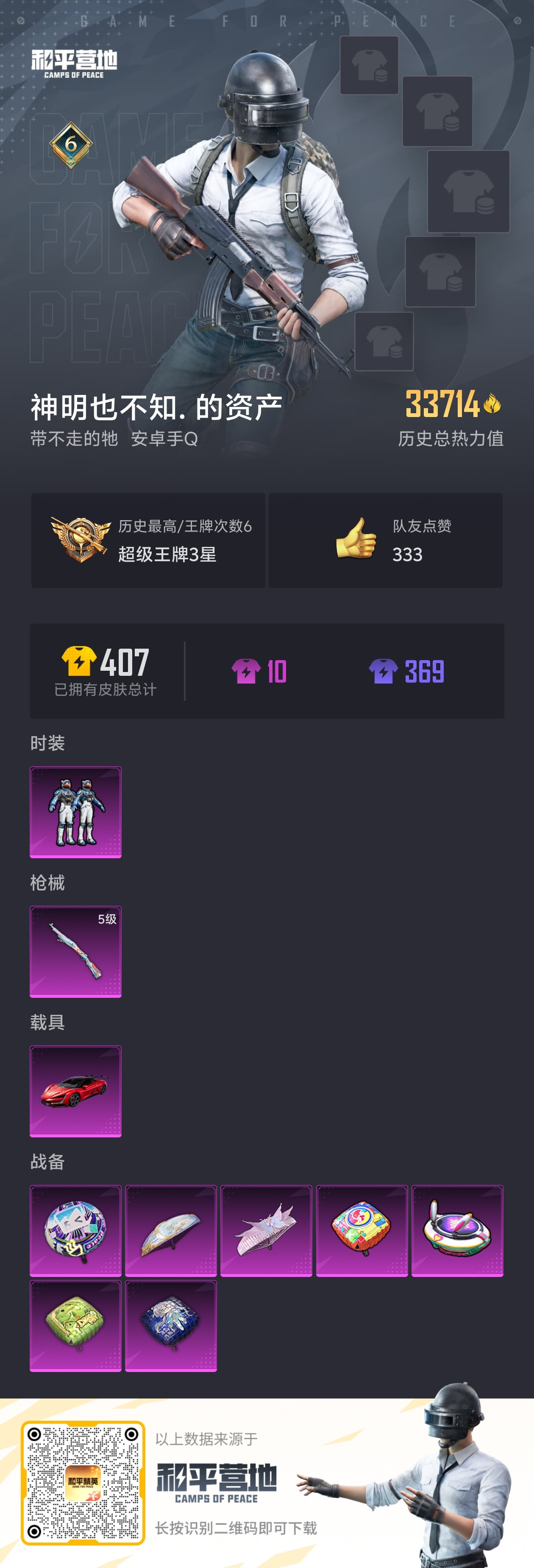 HPSJ3308031和平精英账号详情图4