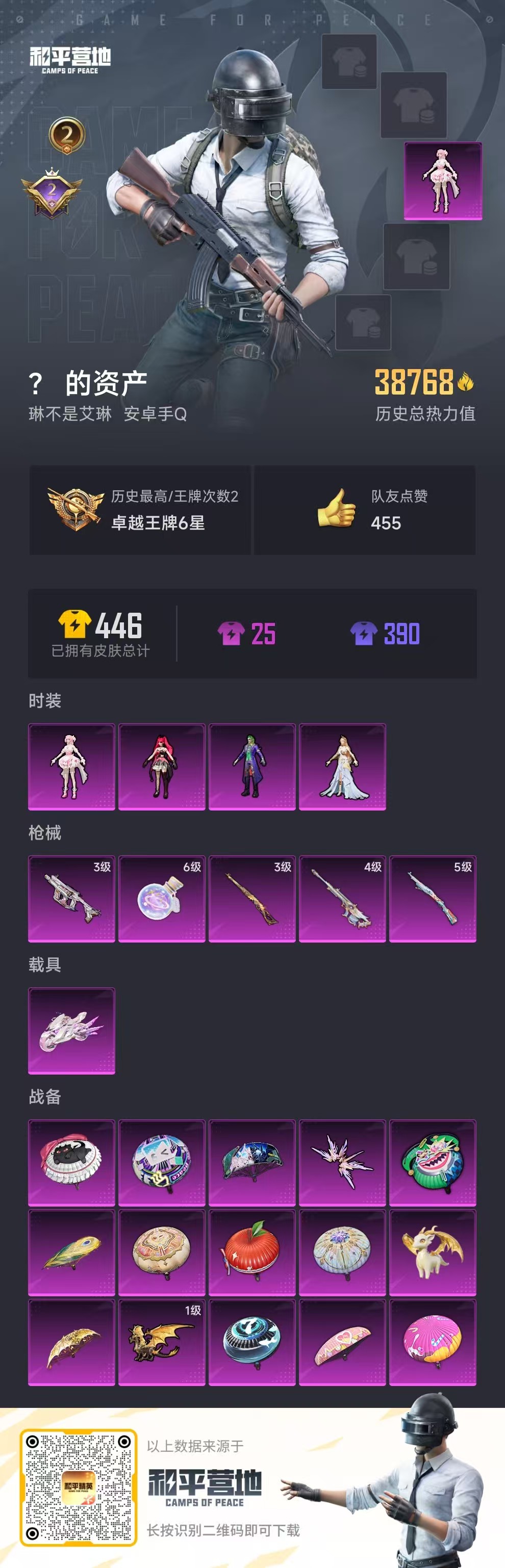 HPSJ3308039和平精英账号详情图3