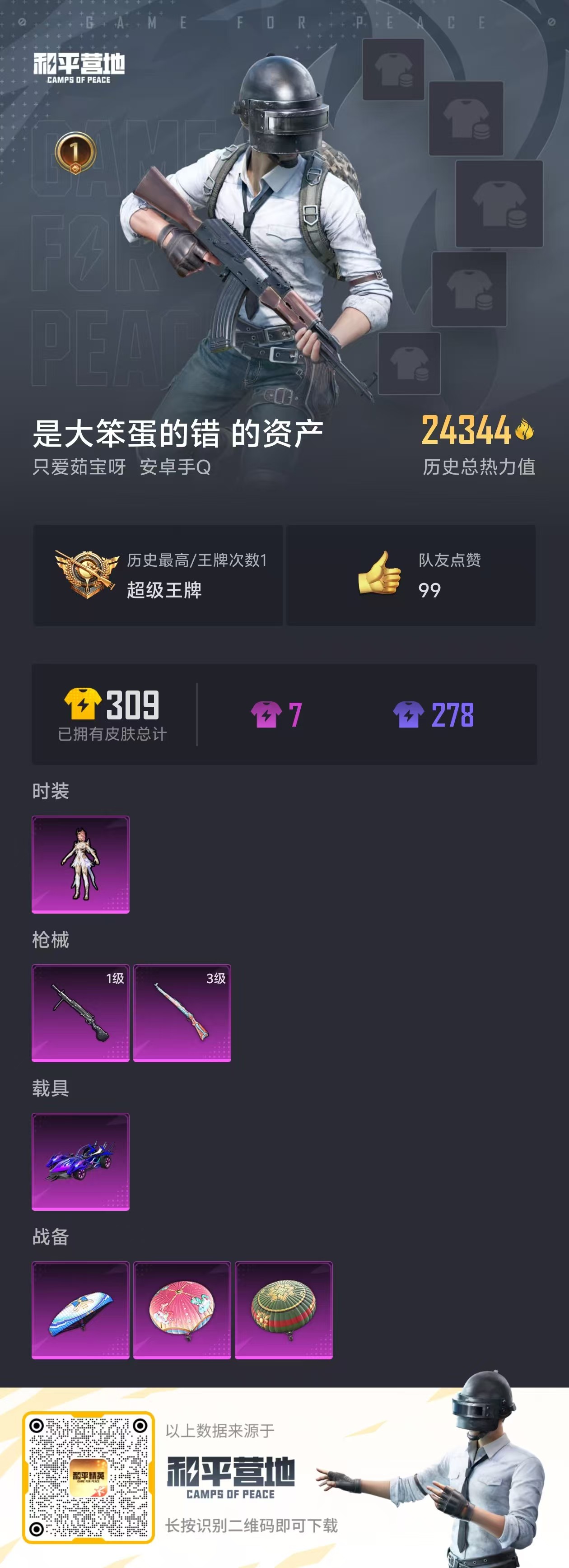 HPSJ3308513和平精英账号详情图3 HPSJ3308513和平精英账号详情图3