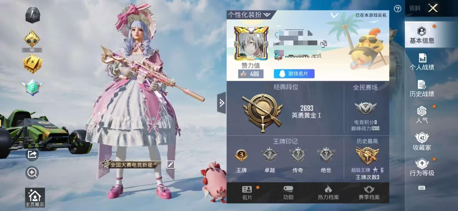 HPSJ3308787和平精英账号详情图2