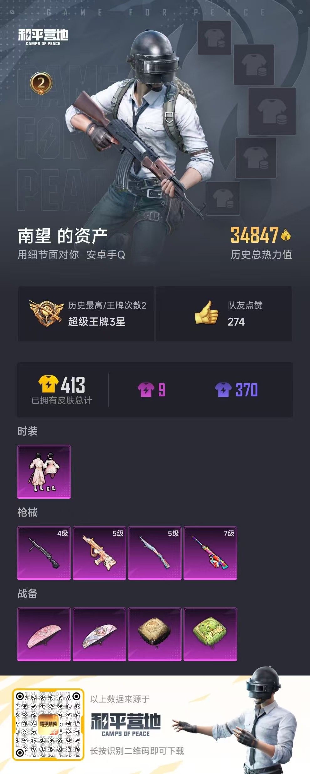HPSJ3310830和平精英账号详情图3 HPSJ3310830和平精英账号详情图3