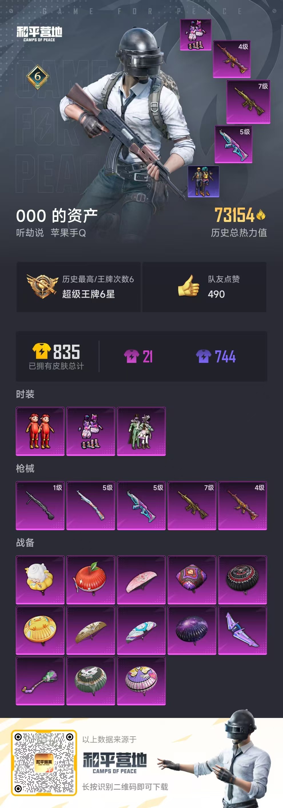 HPSJ3308556和平精英账号详情图3