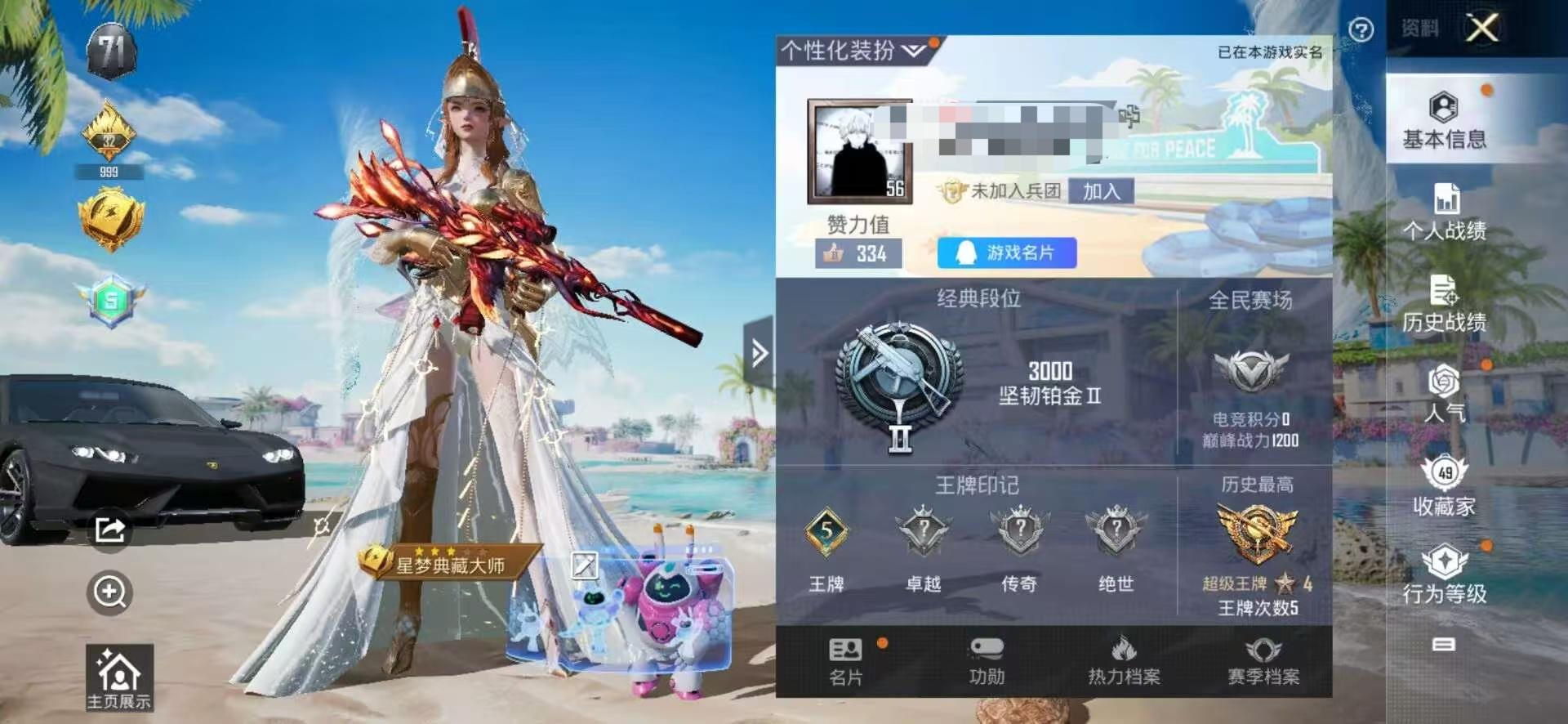 HPSJ3308626和平精英账号详情图2