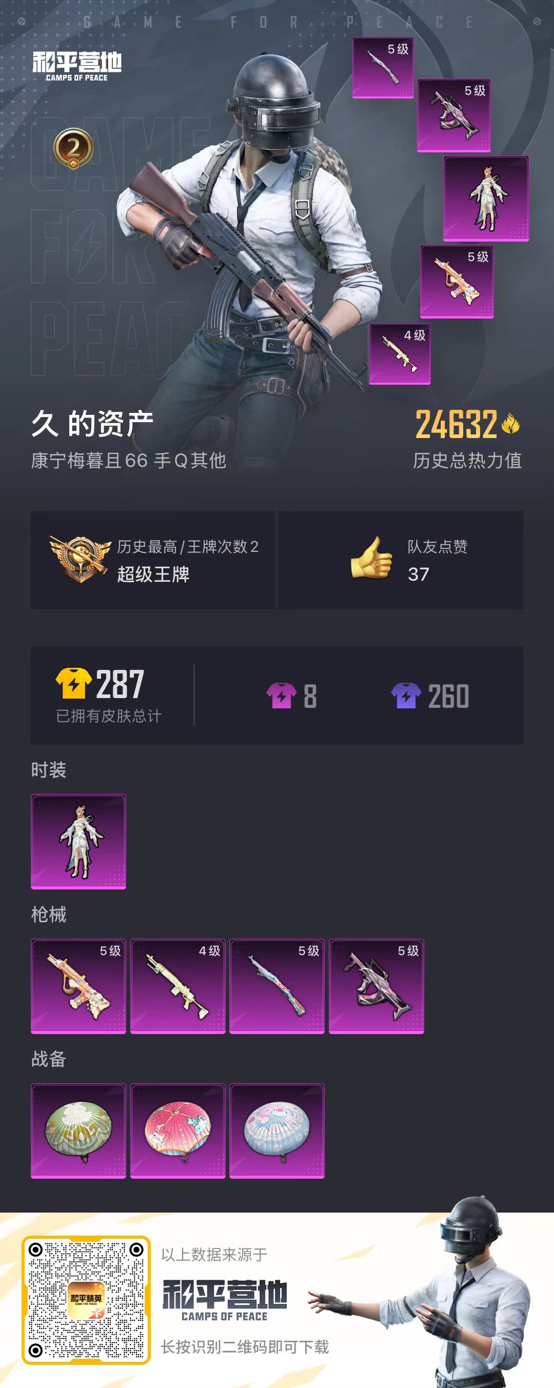 HPSJ3308674和平精英账号详情图3