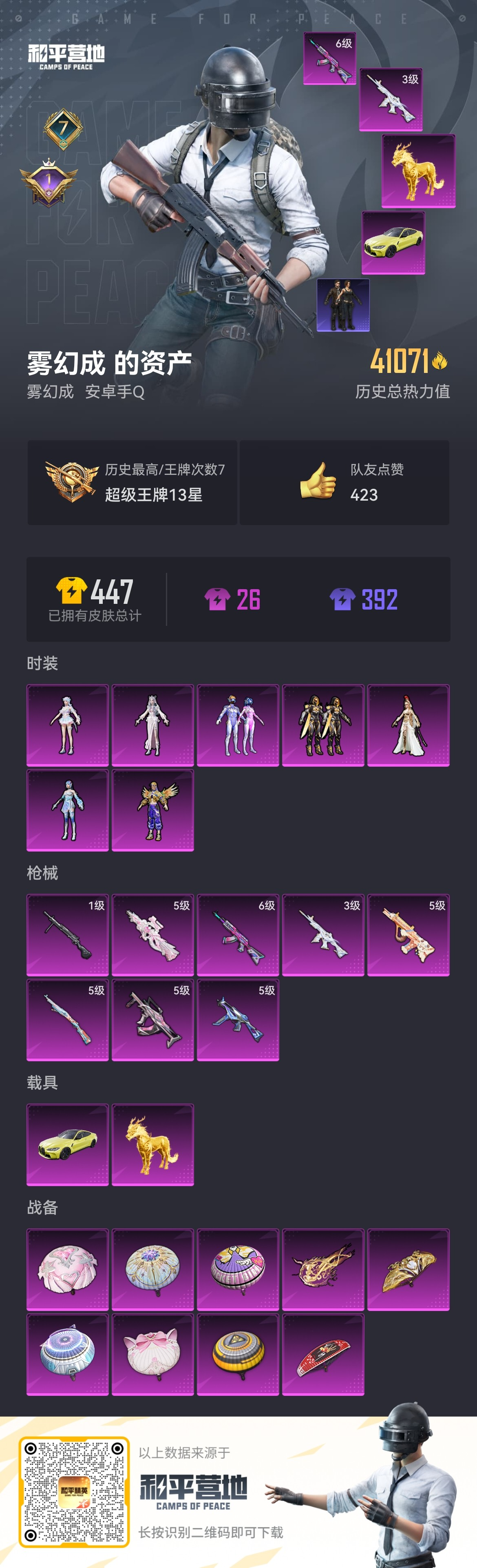 HPSJ3308668和平精英账号详情图4 HPSJ3308668和平精英账号详情图4