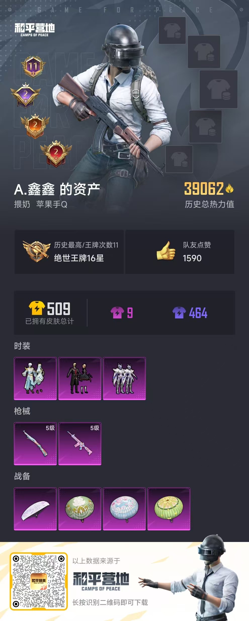HPSJ3309231和平精英账号详情图3