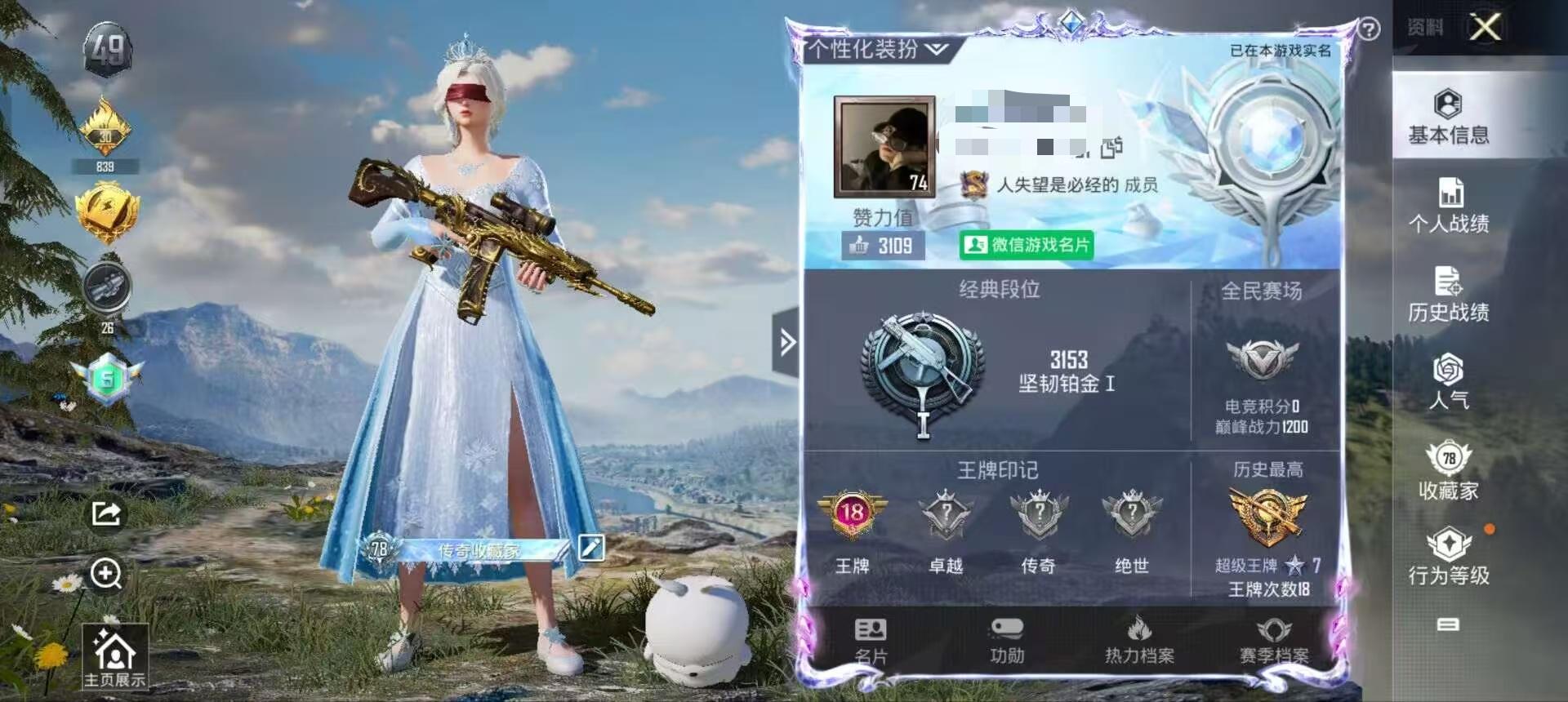 HPSJ3309263和平精英账号详情图2